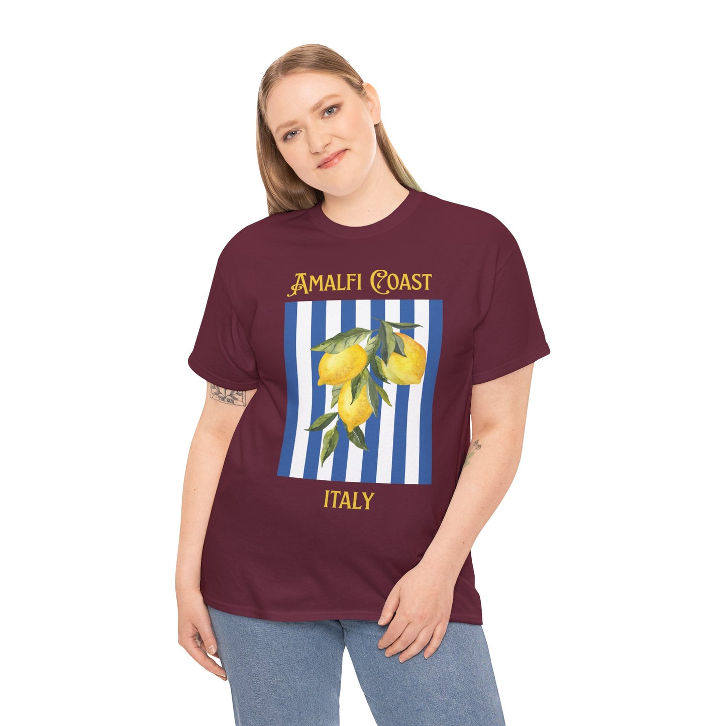 Unisex Amalfi Coast T-Shirt – Casual Coastal Graphic Tee - Wolf Aura Co