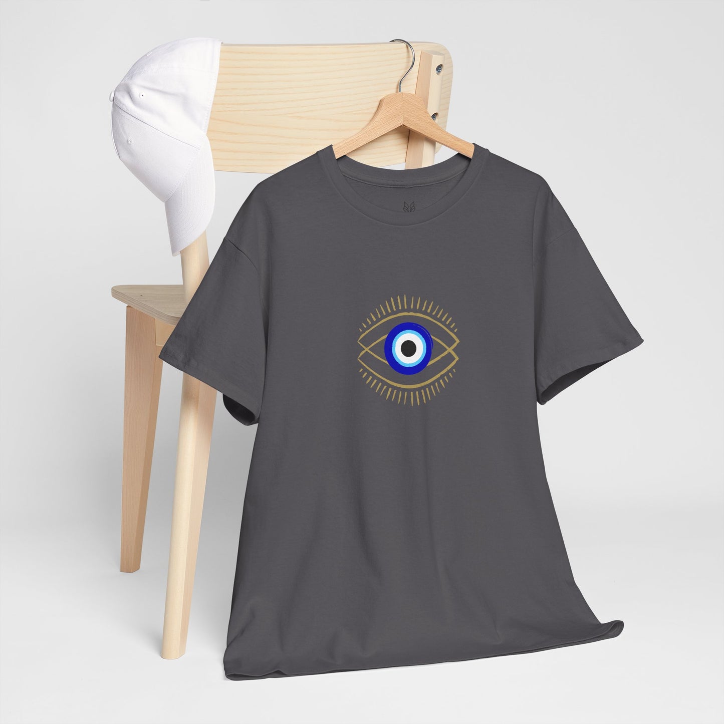 Evil Eye Graphic Tee – Unisex Casual Cotton T-Shirt | Protect Your Energy Shirt, Positive Vibes Apparel, Spiritual Gift - Wolf Aura Co