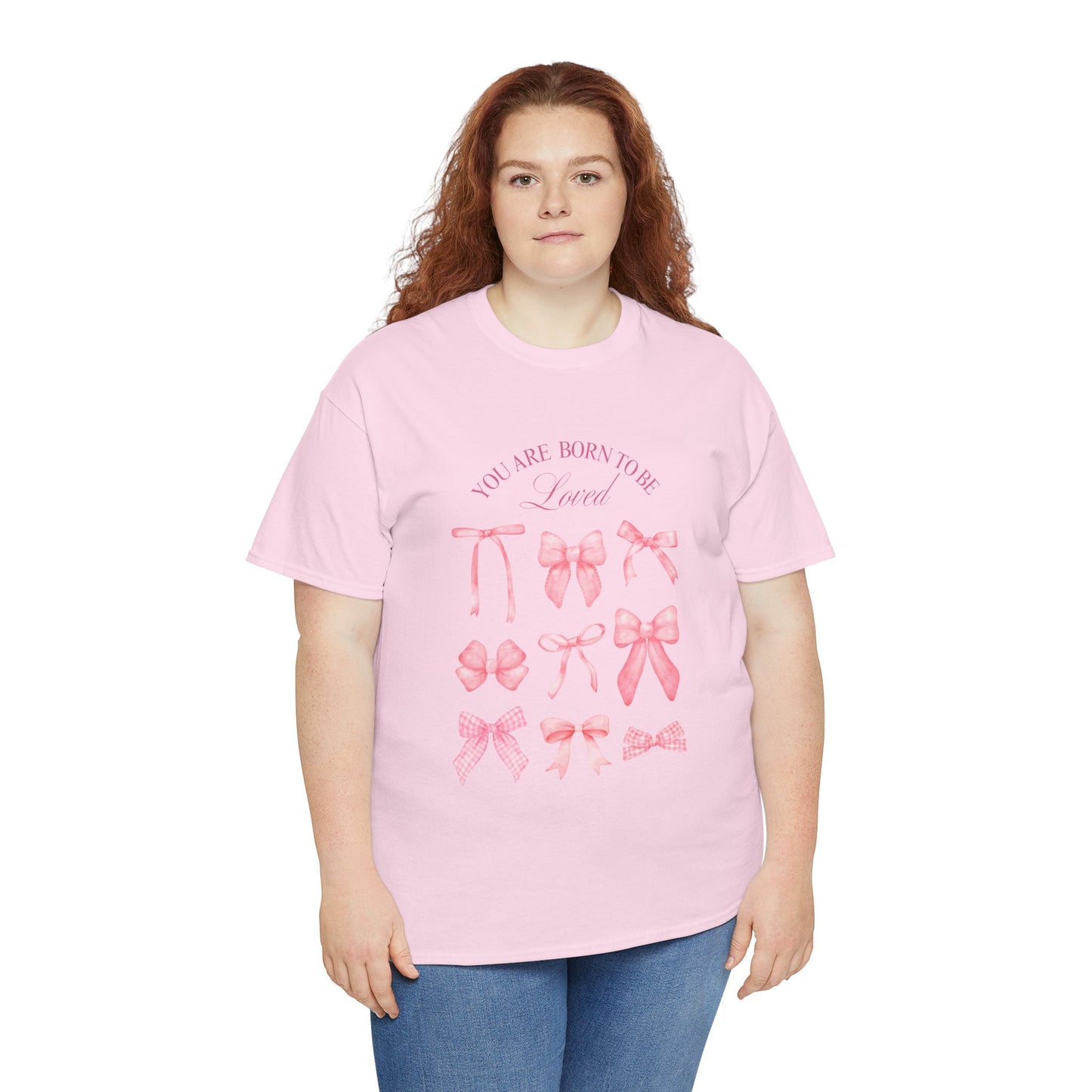 Cute Bow Cotton T-Shirt – Casual Graphic Tee, Everyday Comfort, Gift for Her - Wolf Aura Co