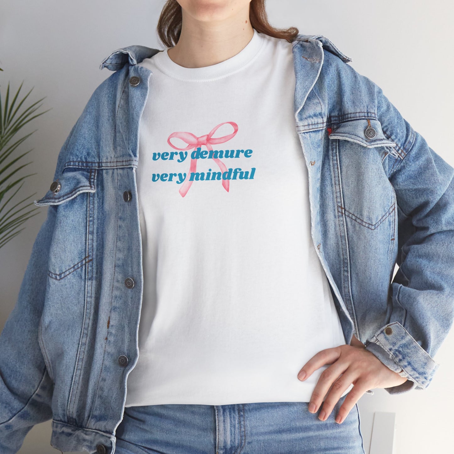 Very Demure, Very Mindful Print Tee – Cozy & Stylish - Wolf Aura Co