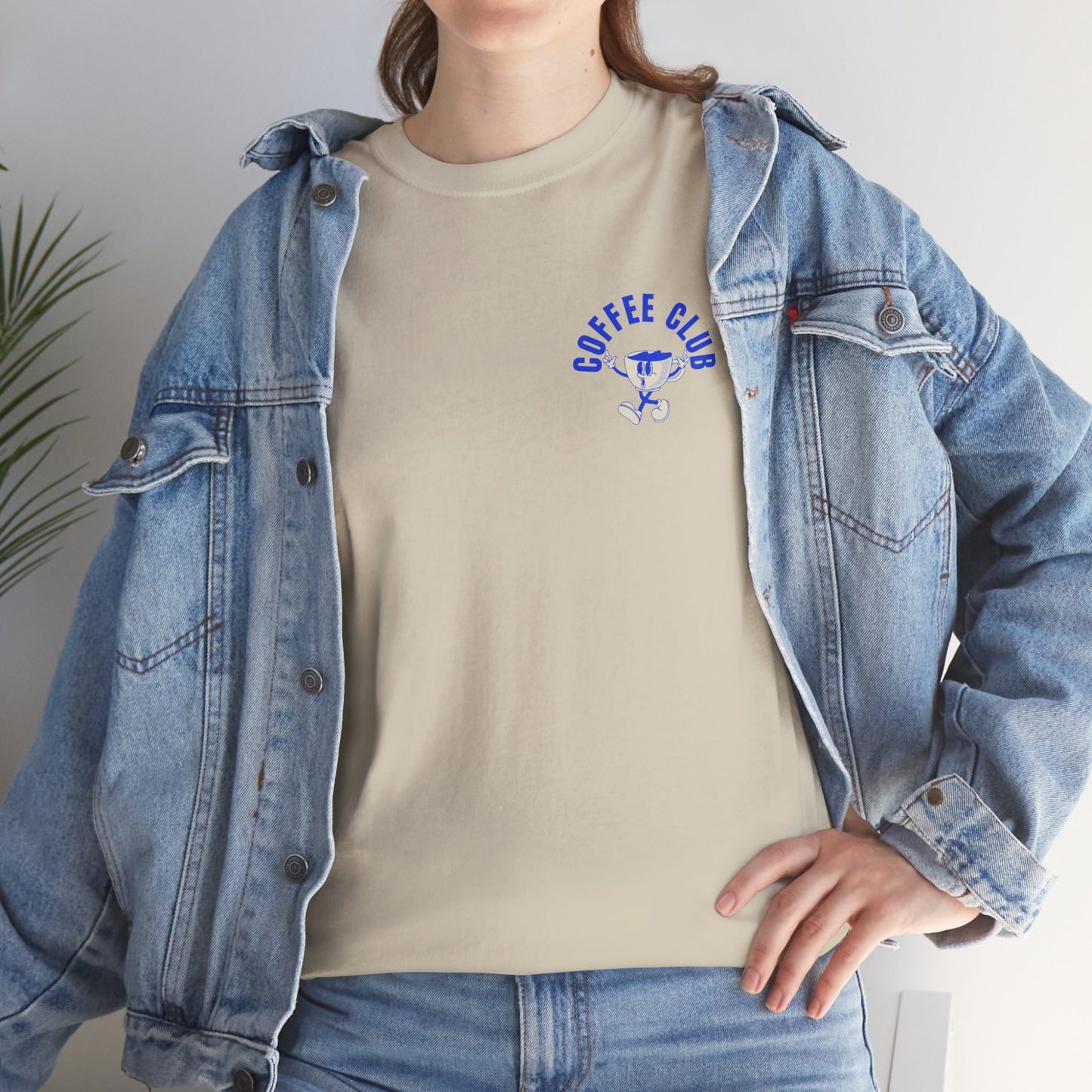 Coffee Club Cotton T-Shirt – Casual Graphic Tee, Coffee Lover Gift, Everyday Comfort - Wolf Aura Co