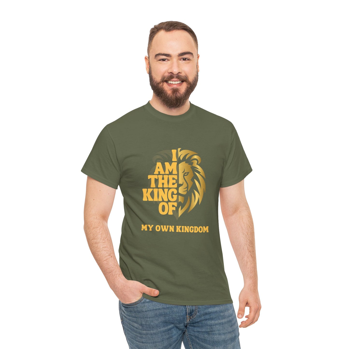 Lion Print Cotton T-Shirt – Fierce Graphic Tee, Casual Everyday Wear, Animal Lover Gift - Wolf Aura Co