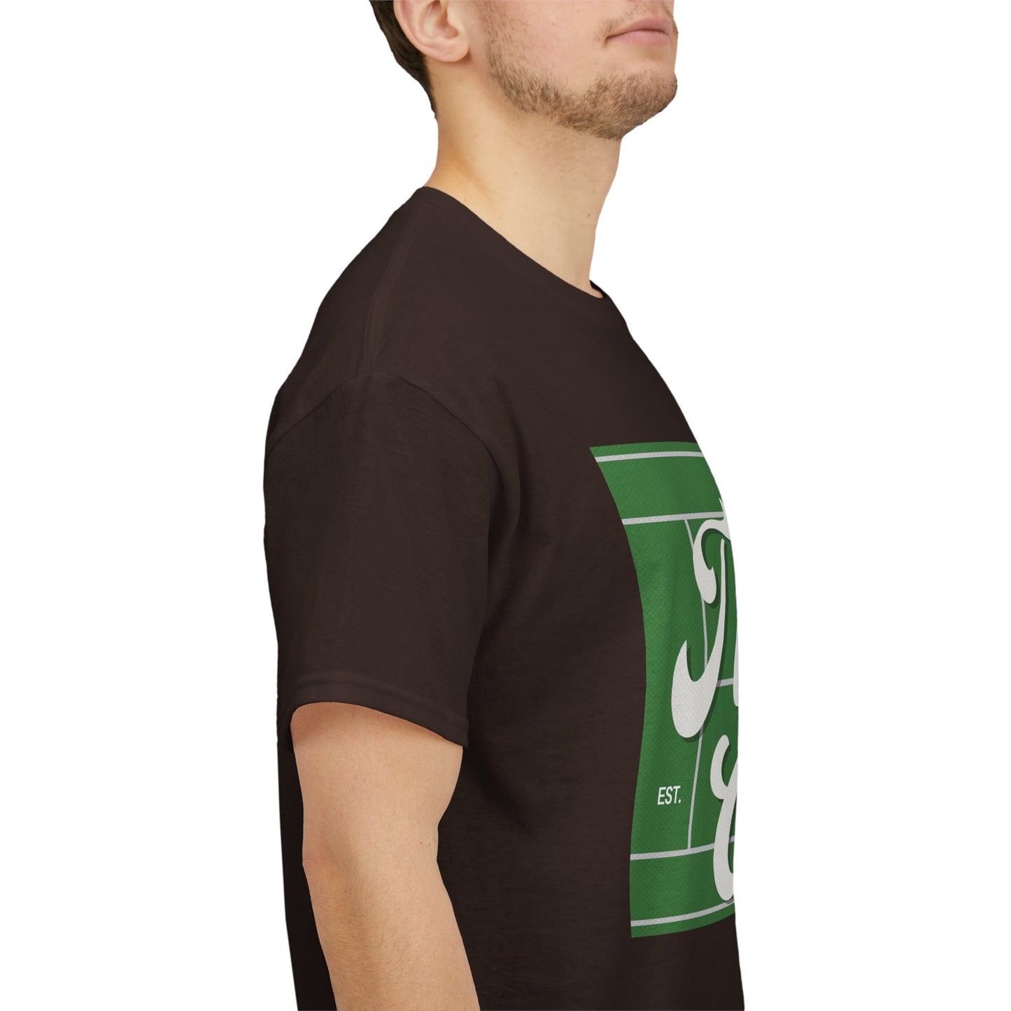 Tennis Print Tee – Unisex Cotton T-Shirt for Sports Lovers - Wolf Aura Co