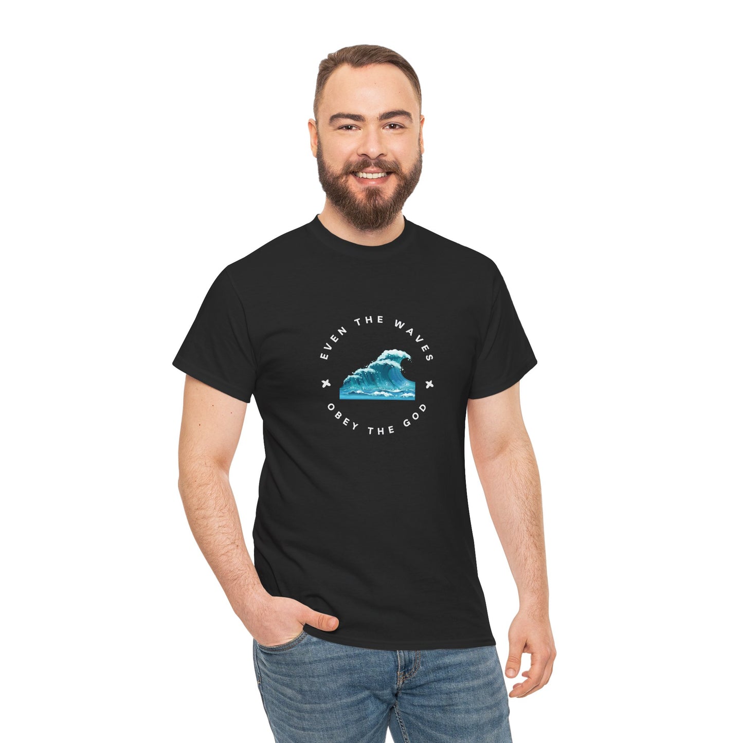 Wave Unisex Tee – Casual Cotton T-Shirt for Everyday Comfort - Wolf Aura Co