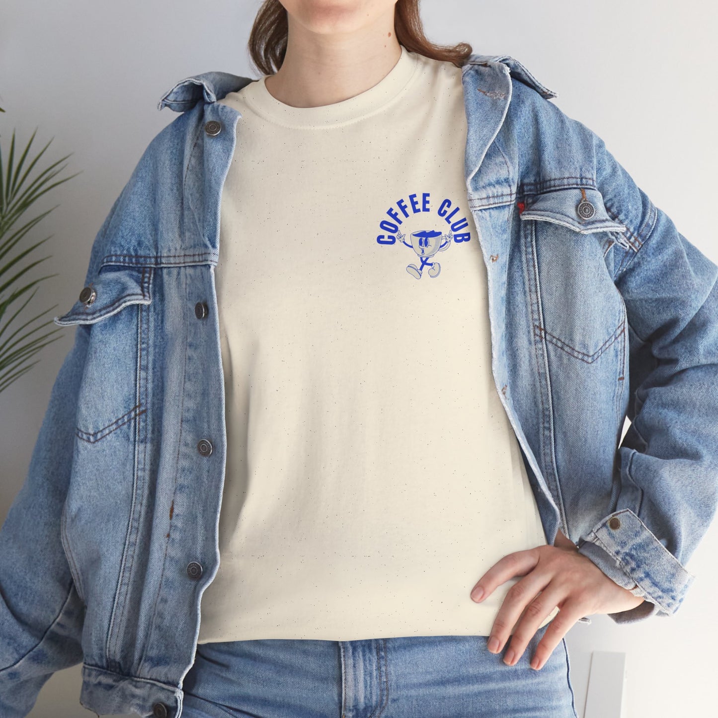Coffee Club Cotton T-Shirt – Casual Graphic Tee, Coffee Lover Gift, Everyday Comfort - Wolf Aura Co