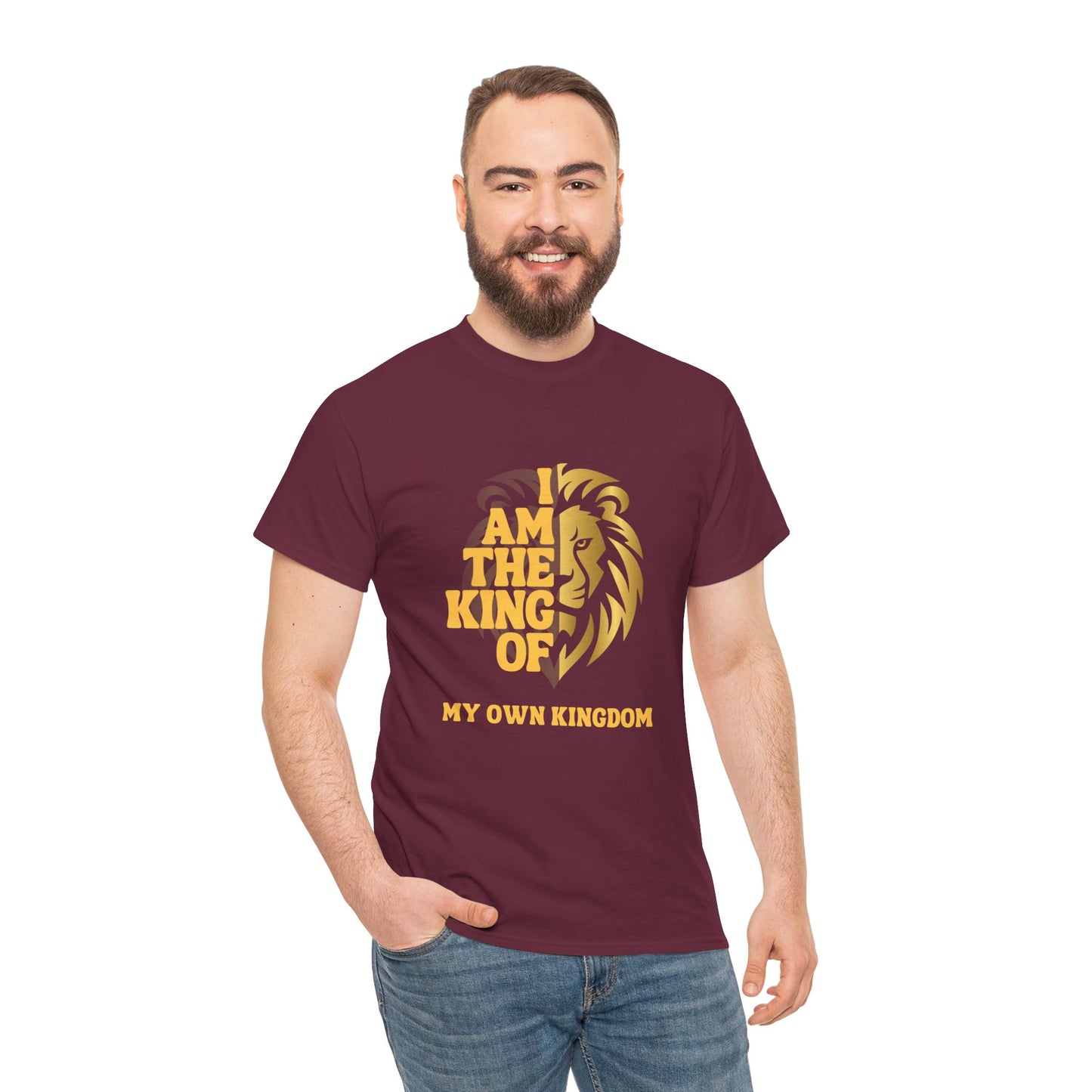 Lion Print Cotton T-Shirt – Fierce Graphic Tee, Casual Everyday Wear, Animal Lover Gift - Wolf Aura Co