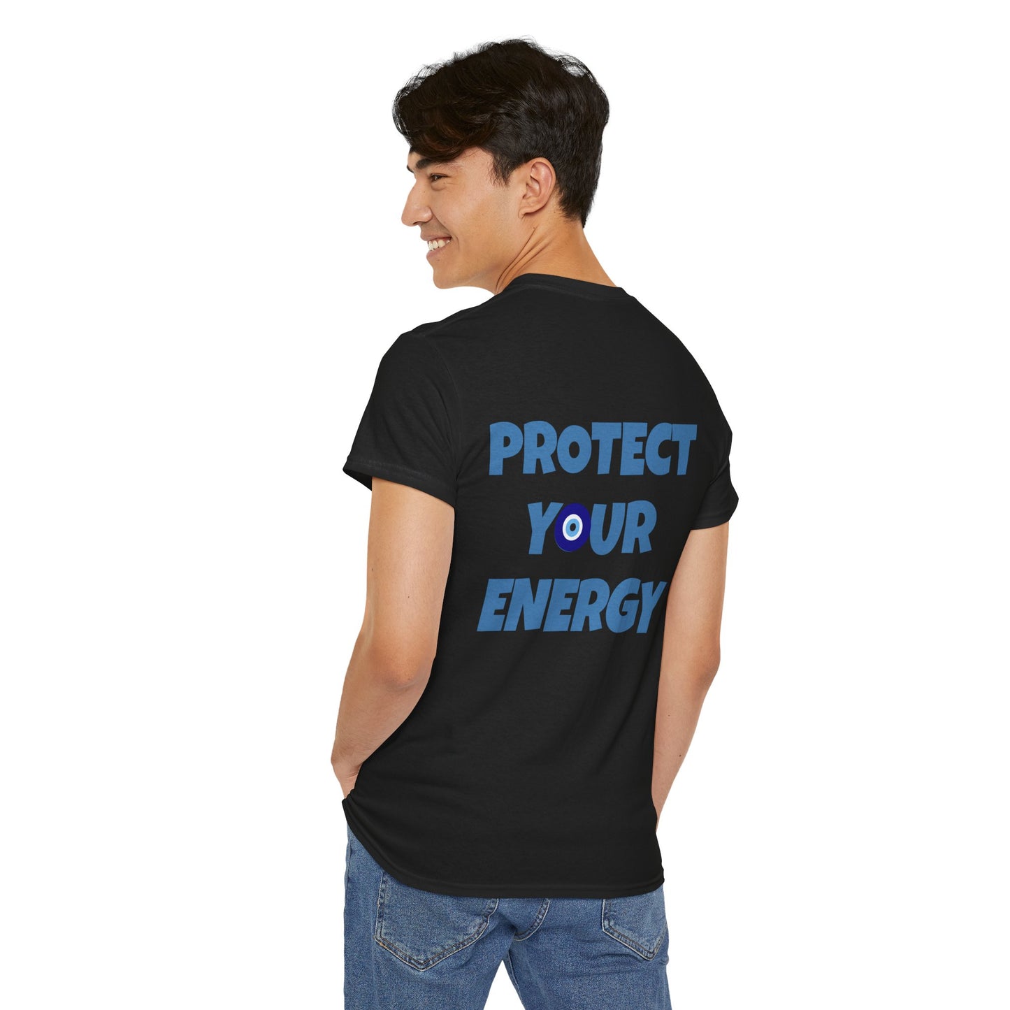 Evil Eye Graphic Tee – Unisex Casual Cotton T-Shirt | Protect Your Energy Shirt, Positive Vibes Apparel, Spiritual Gift - Wolf Aura Co