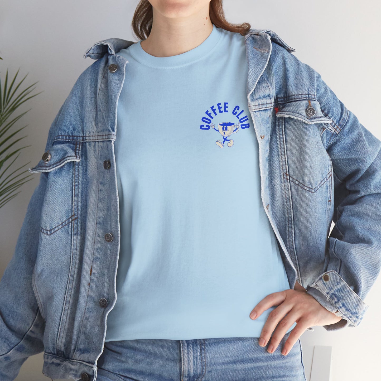 Coffee Club Cotton T-Shirt – Casual Graphic Tee, Coffee Lover Gift, Everyday Comfort - Wolf Aura Co