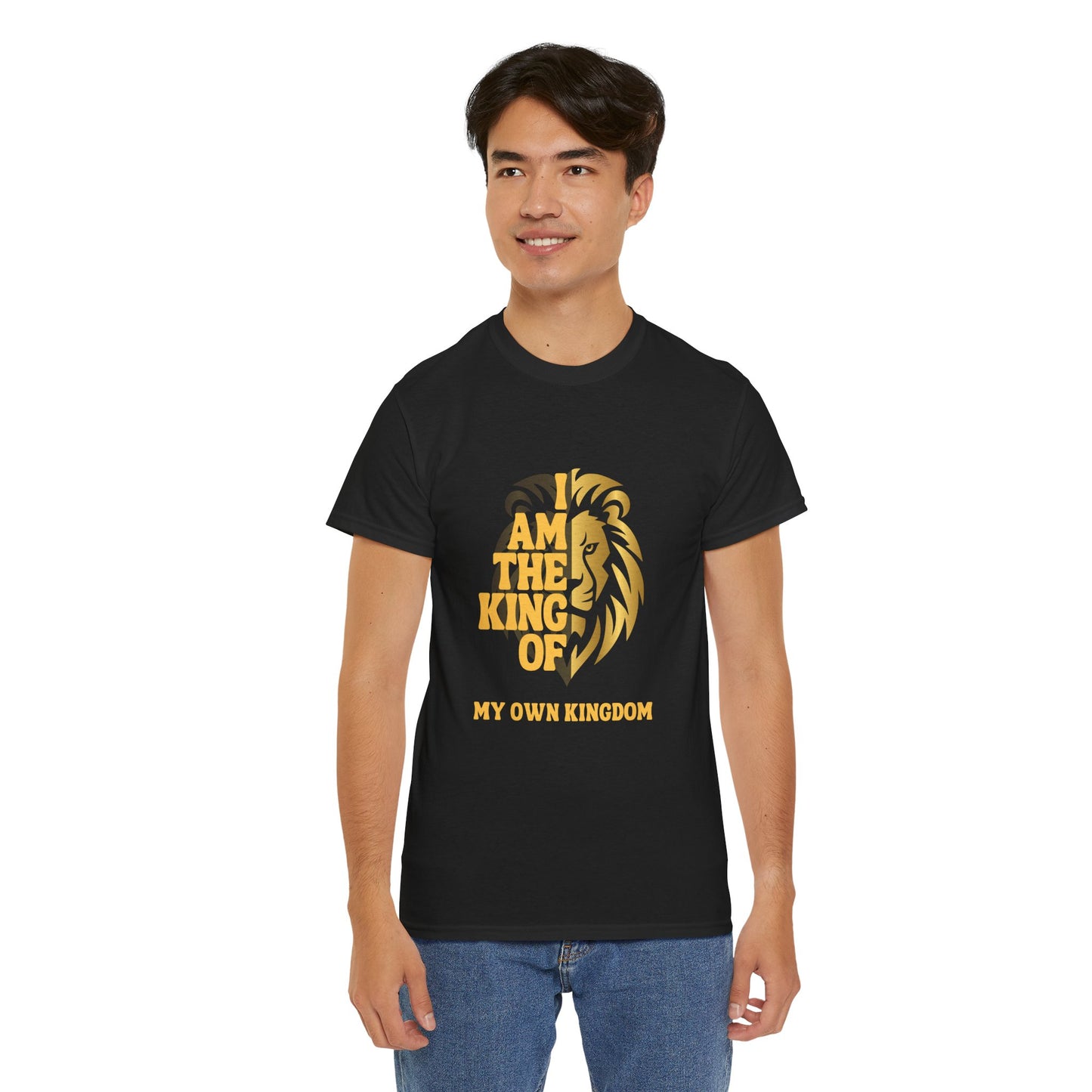 Lion Print Cotton T-Shirt – Fierce Graphic Tee, Casual Everyday Wear, Animal Lover Gift - Wolf Aura Co