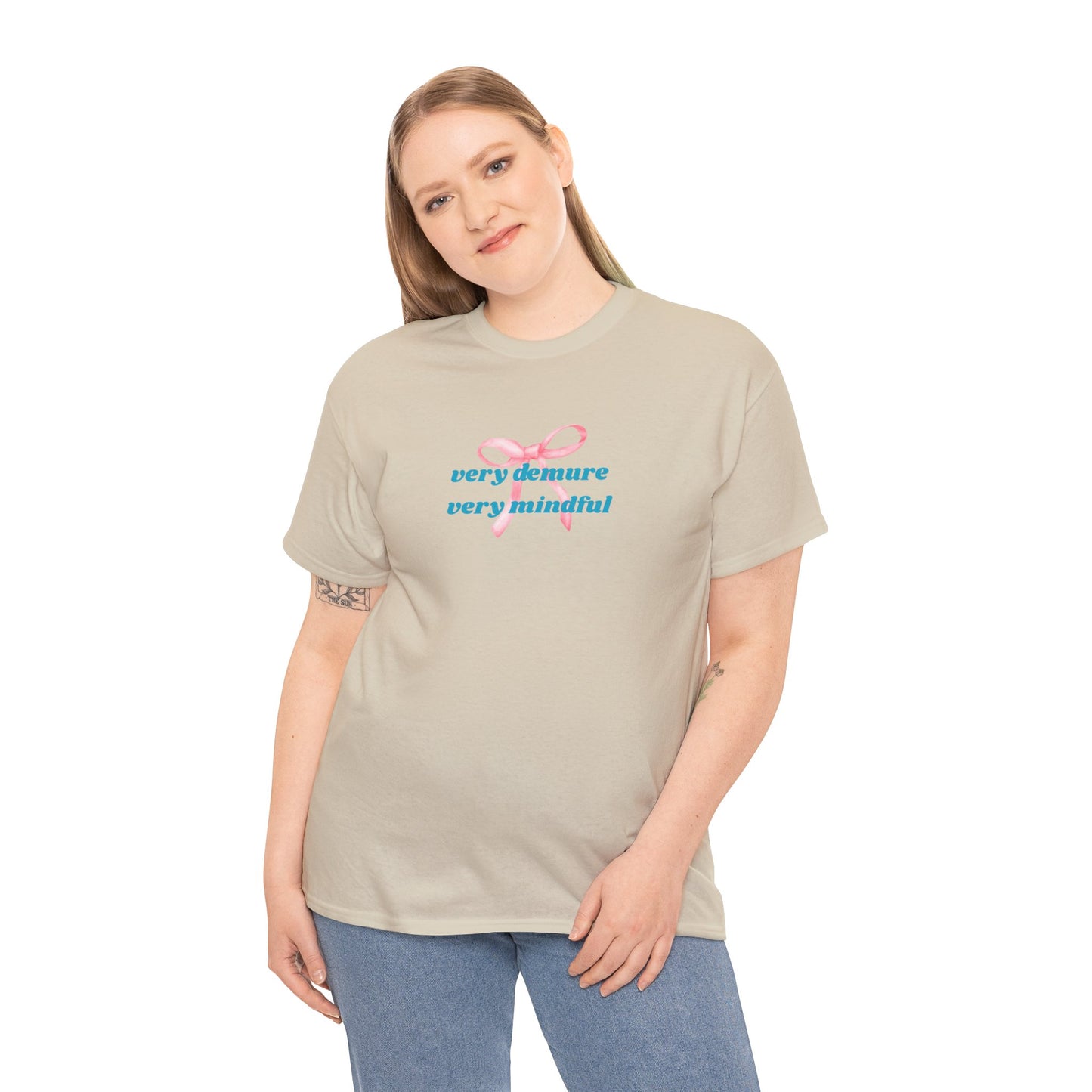 Very Demure, Very Mindful Print Tee – Cozy & Stylish - Wolf Aura Co