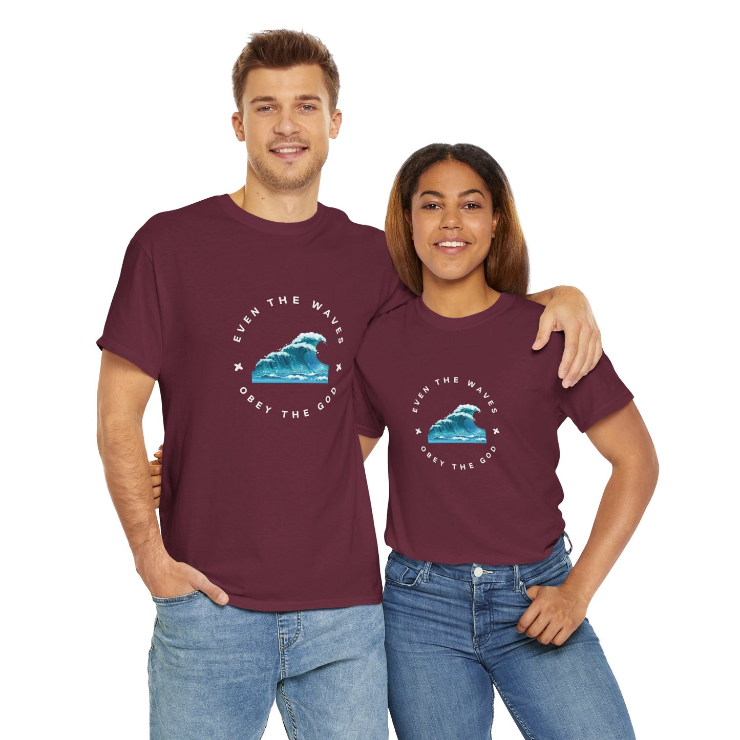 Wave Unisex Tee – Casual Cotton T-Shirt for Everyday Comfort - Wolf Aura Co