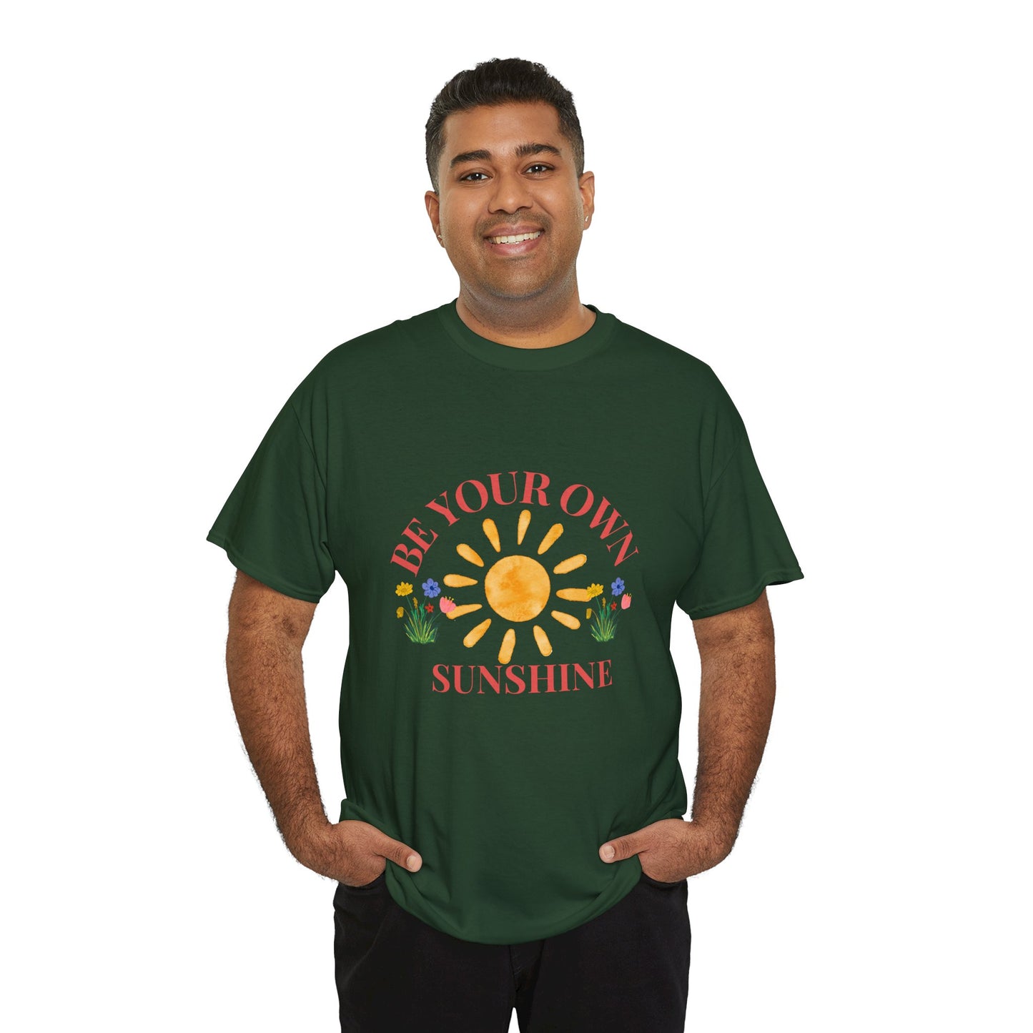 Be Your Own Sunshine Cotton T-Shirt – Positive Graphic Tee, Everyday Casual Wear, Uplifting Gift - Wolf Aura Co
