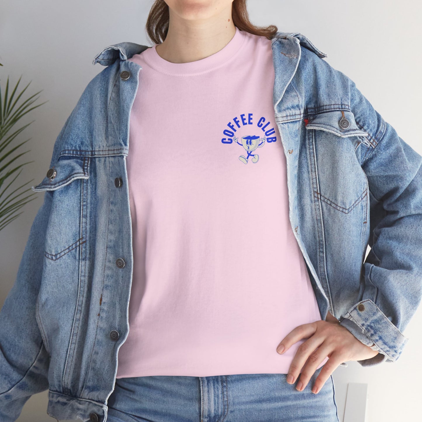 Coffee Club Cotton T-Shirt – Casual Graphic Tee, Coffee Lover Gift, Everyday Comfort - Wolf Aura Co