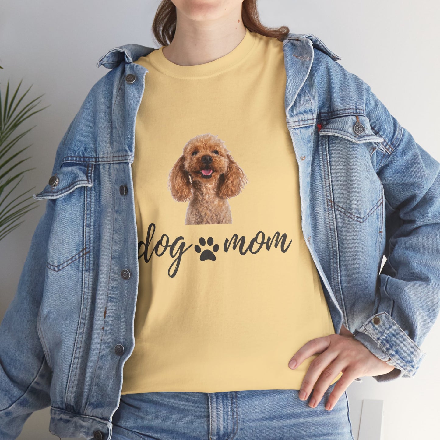 Dog Mom Cotton Tee – Casual &Comfy Gift for Pet Lovers | Wolf Aura