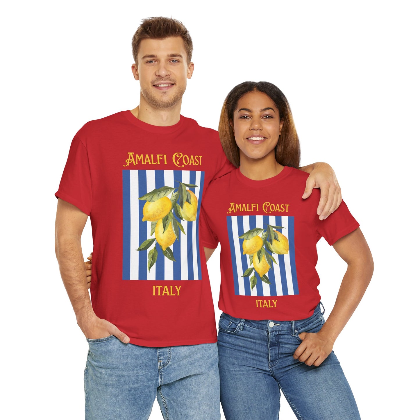 Unisex Amalfi Coast T-Shirt – Casual Coastal Graphic Tee - Wolf Aura Co
