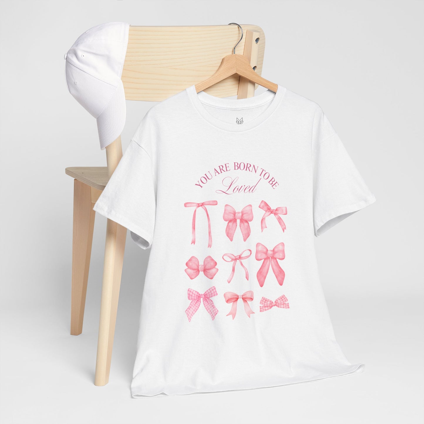 Cute Bow Cotton T-Shirt – Casual Graphic Tee, Everyday Comfort, Gift for Her - Wolf Aura Co