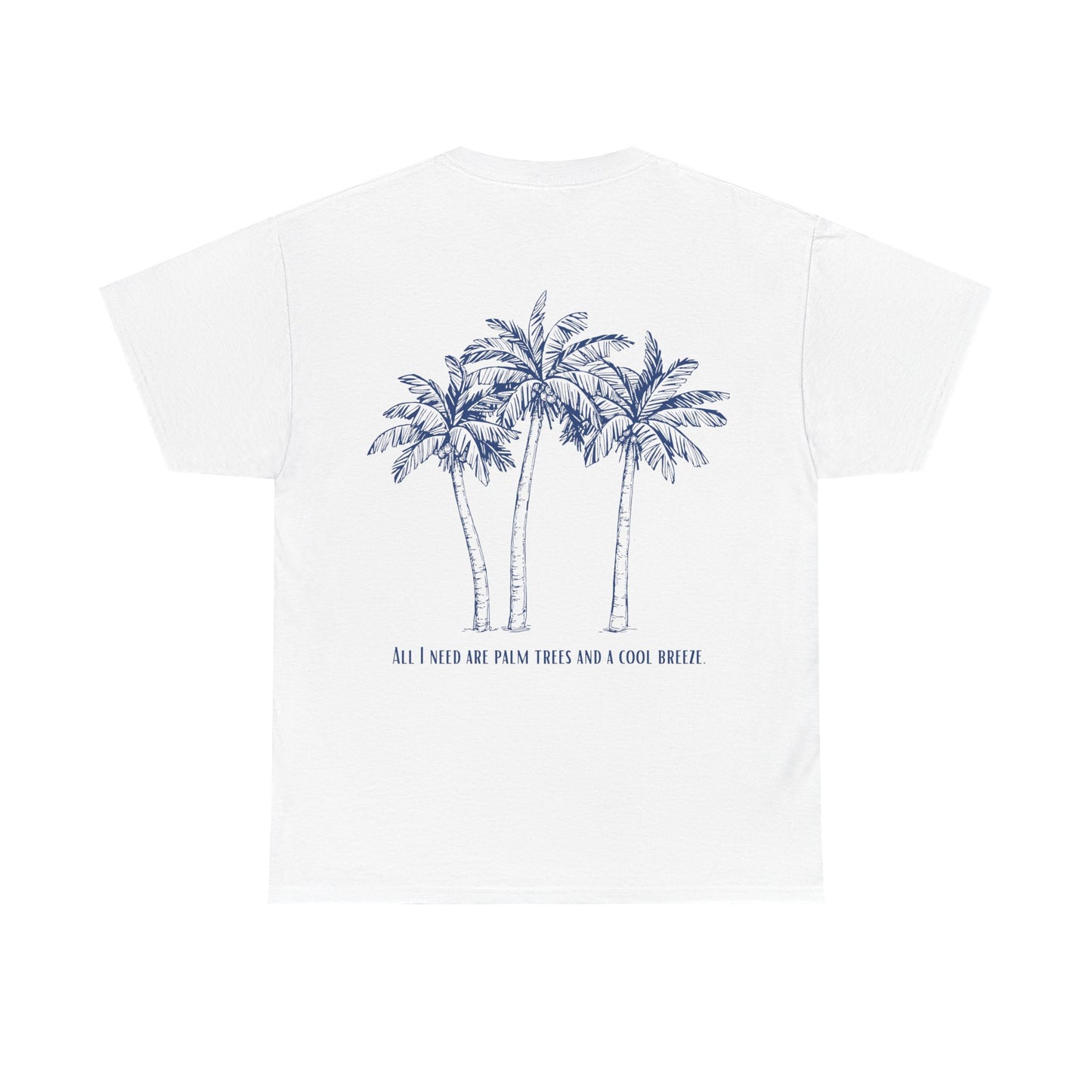 Palm Tree Print Cotton T-Shirt