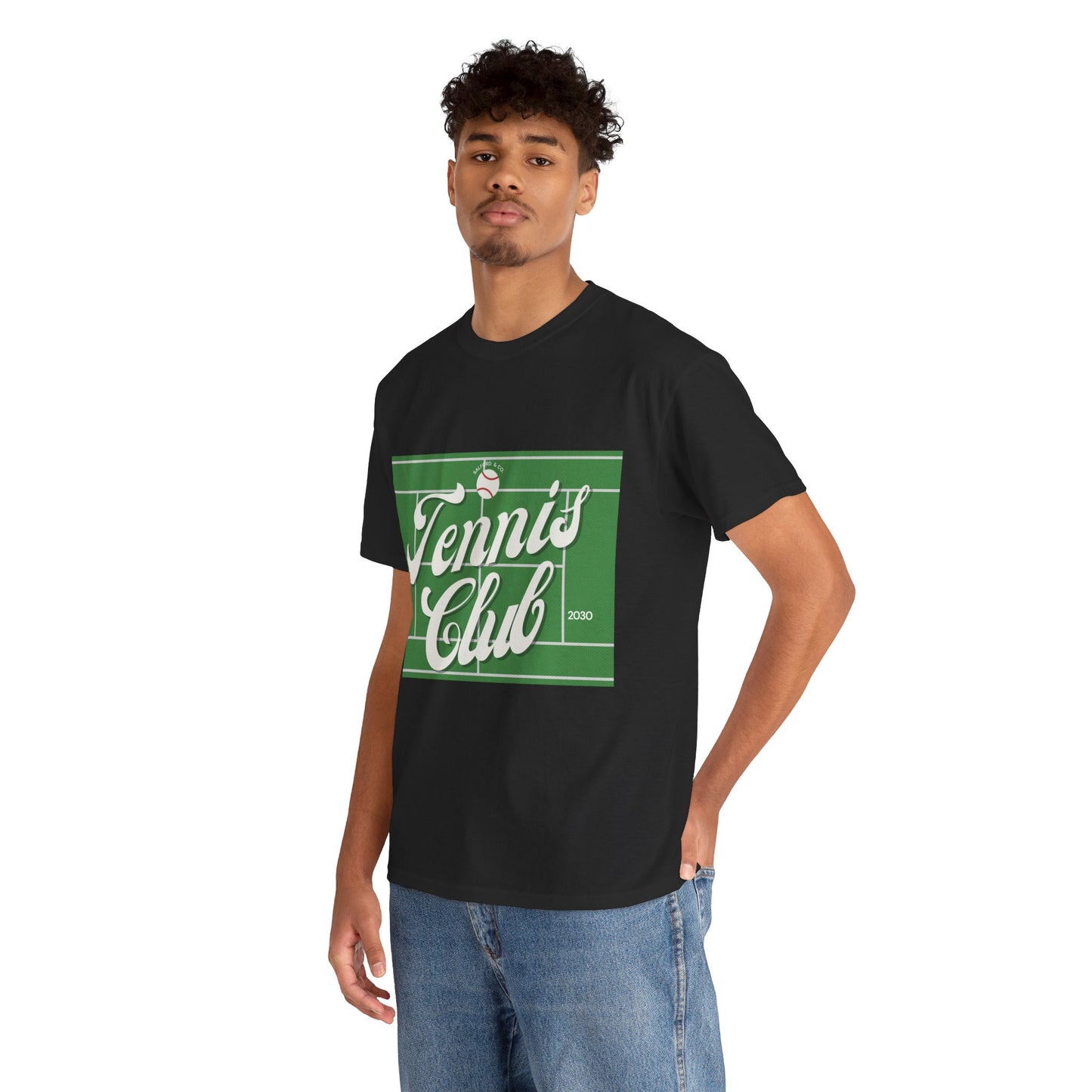 Tennis Print Tee - Unisex Cotton Tshirt for Sports Lovers