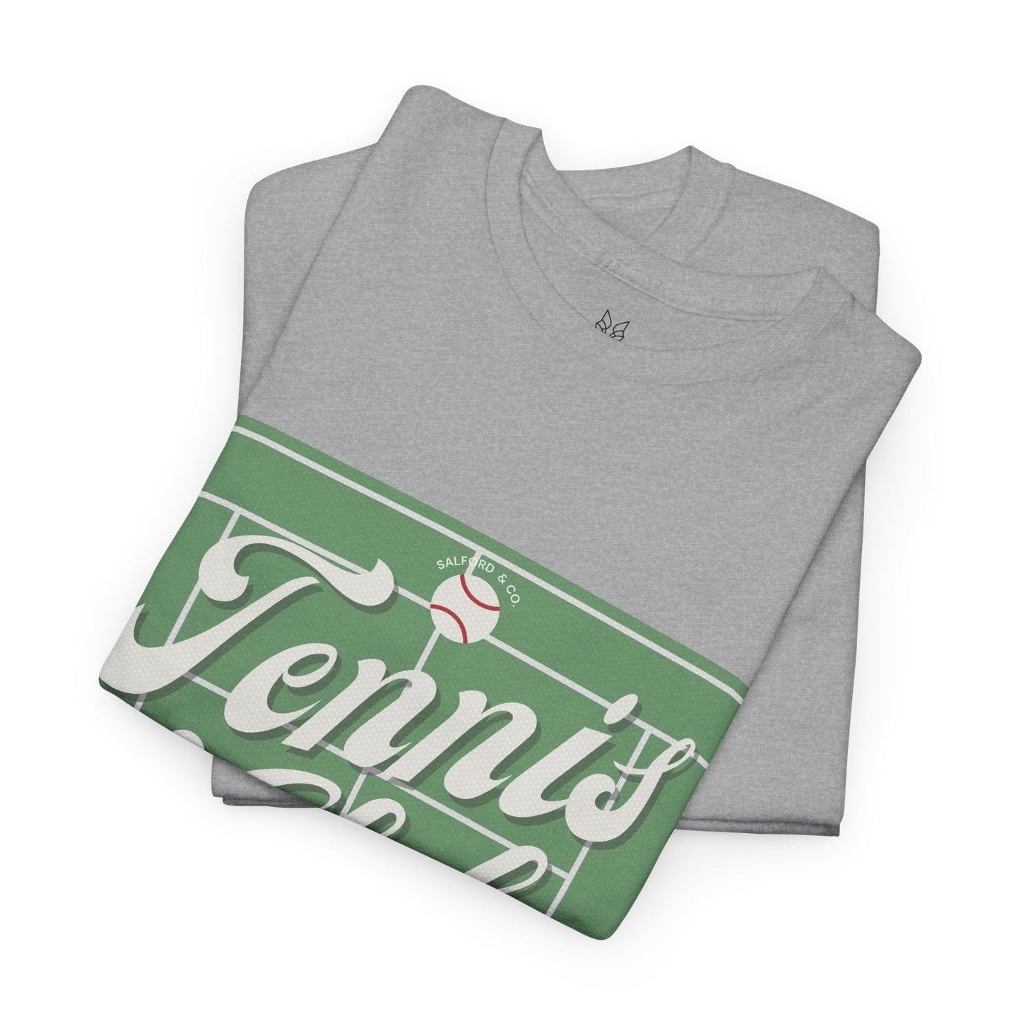 Tennis Print Tee – Unisex Cotton T-Shirt for Sports Lovers - Wolf Aura Co