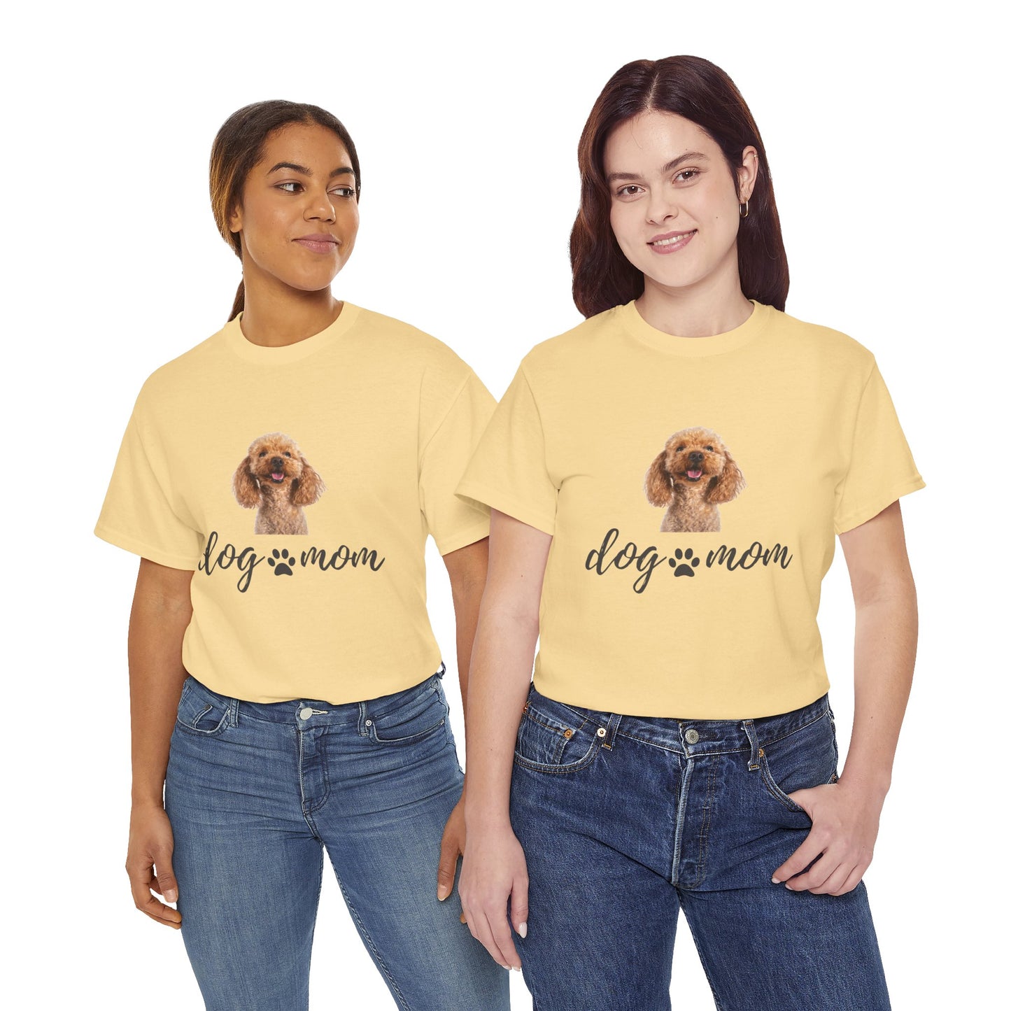 Dog Mom Cotton Tee – Casual &Comfy Gift for Pet Lovers | Wolf Aura