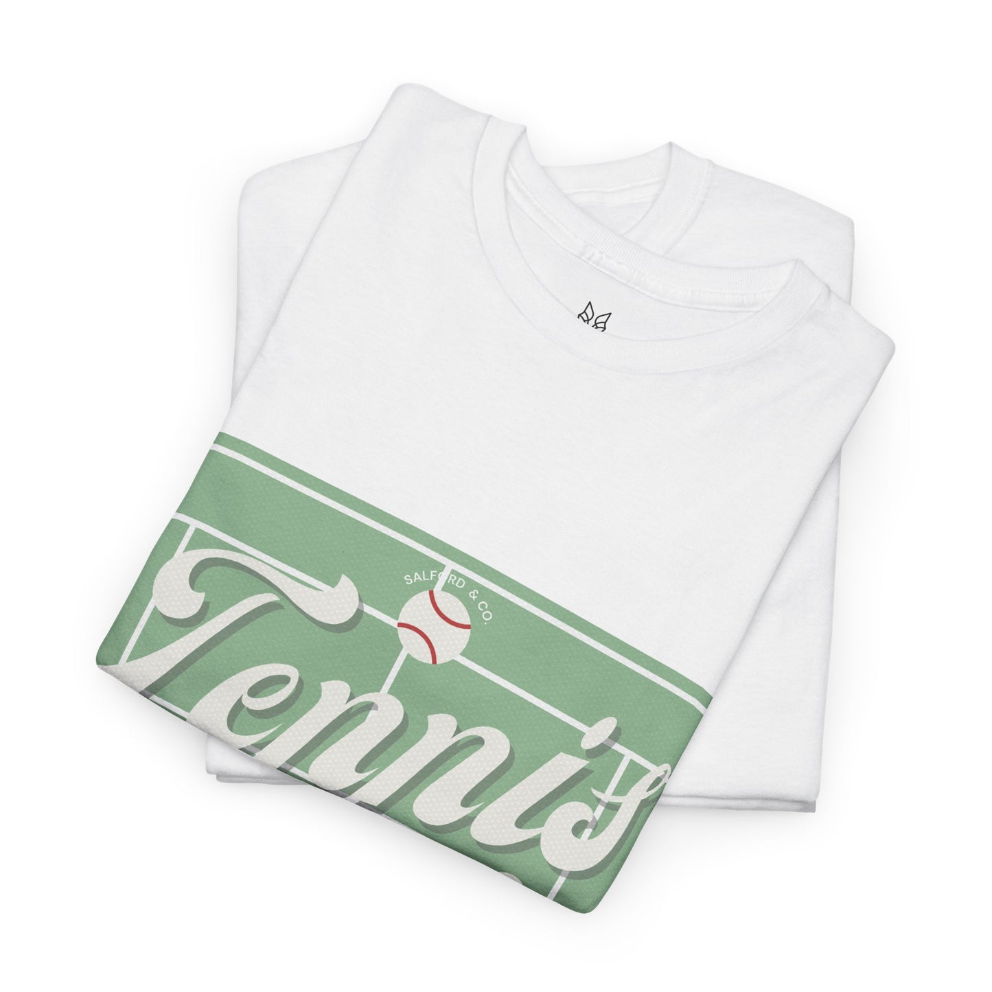 Tennis Print Tee - Unisex Cotton Tshirt for Sports Lovers