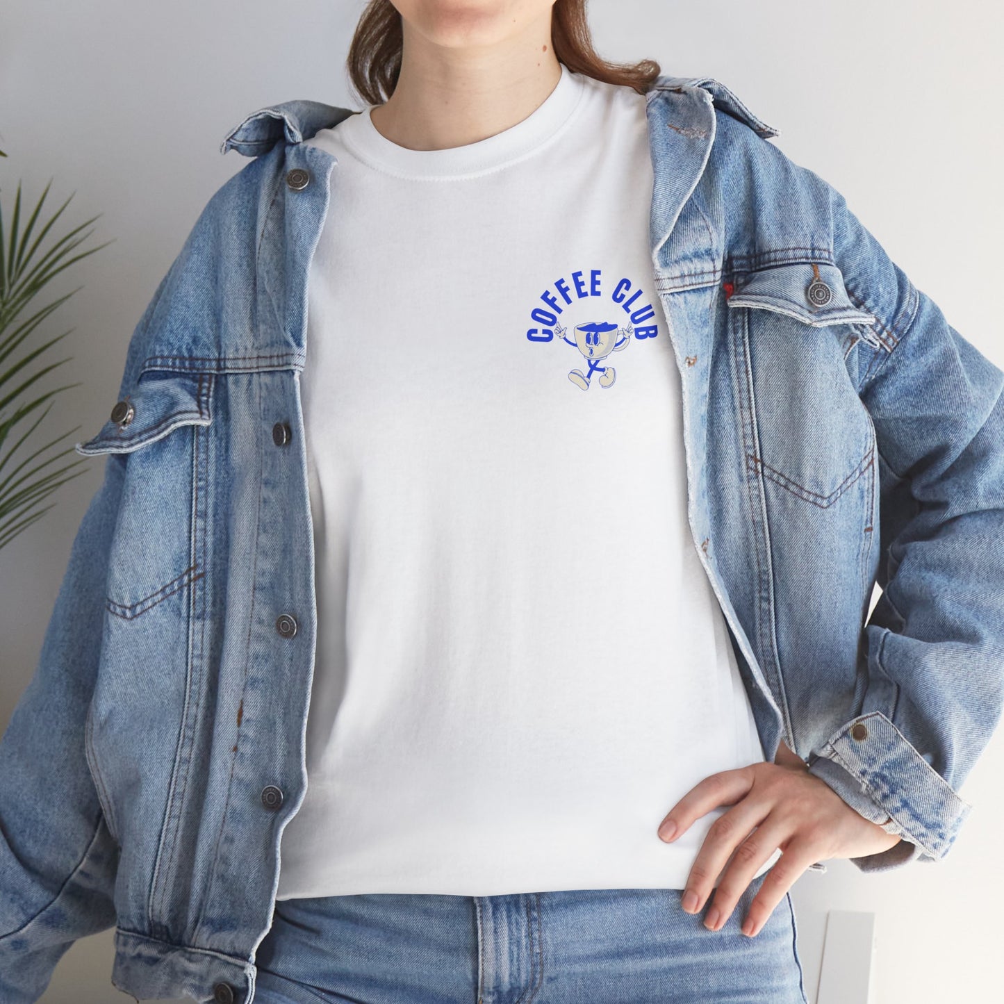 Coffee Club Cotton T-Shirt – Casual Graphic Tee, Coffee Lover Gift, Everyday Comfort - Wolf Aura Co
