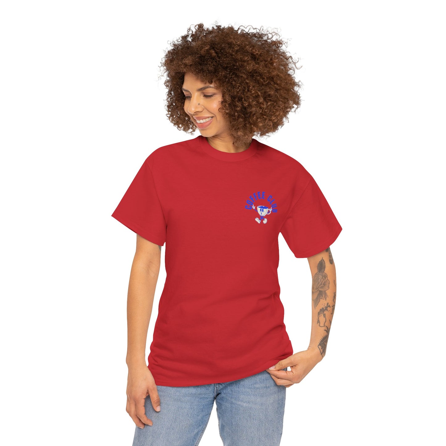 Coffee Club Cotton T-Shirt – Casual Graphic Tee, Coffee Lover Gift, Everyday Comfort - Wolf Aura Co
