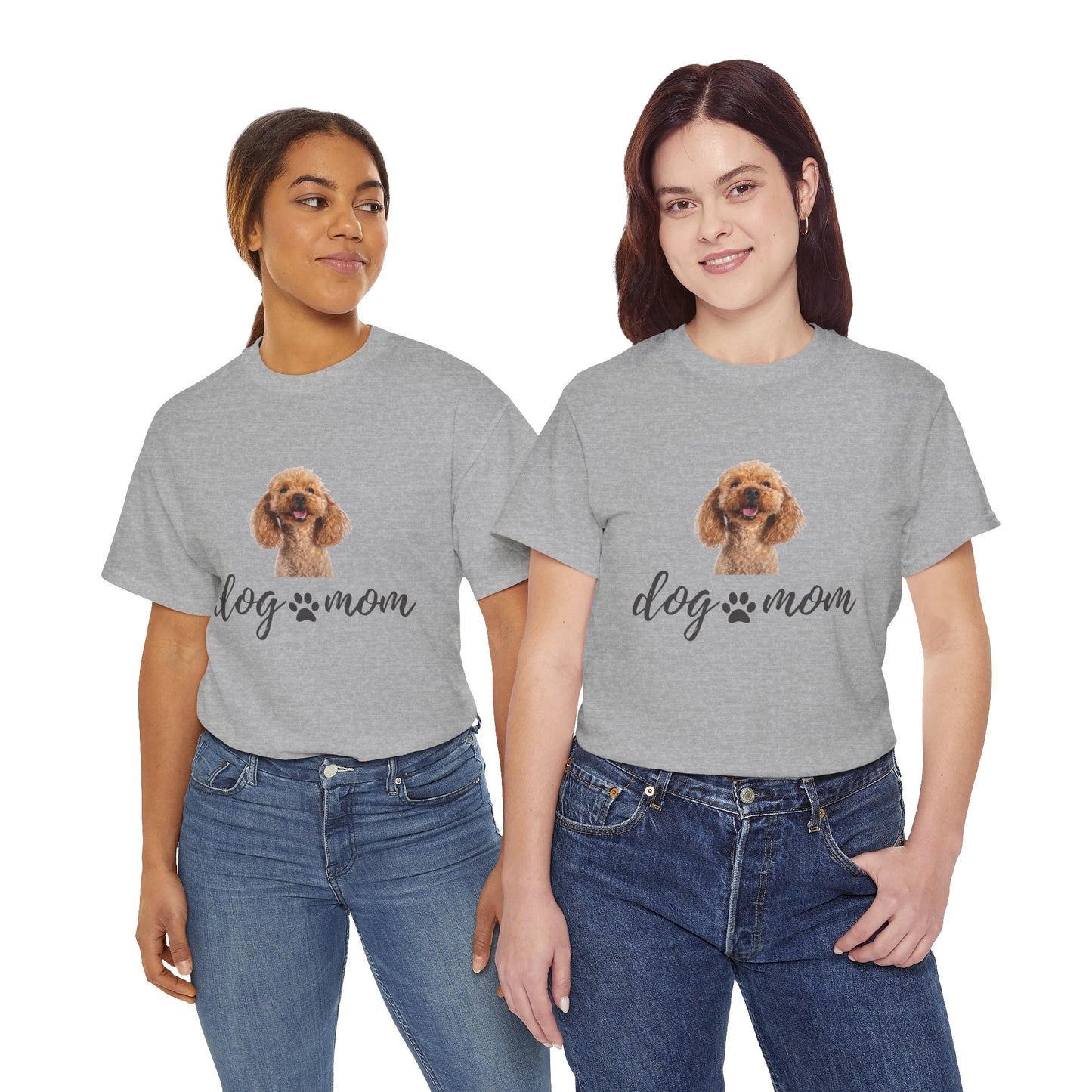Dog Mom Cotton Tee – Casual &Comfy Gift for Pet Lovers | Wolf Aura