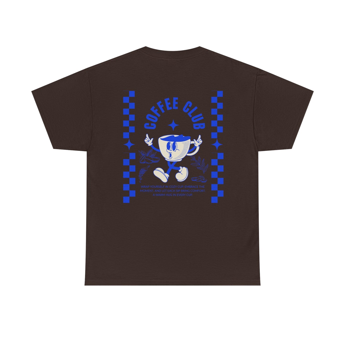 Coffee Club Cotton T-Shirt – Casual Graphic Tee, Coffee Lover Gift, Everyday Comfort - Wolf Aura Co