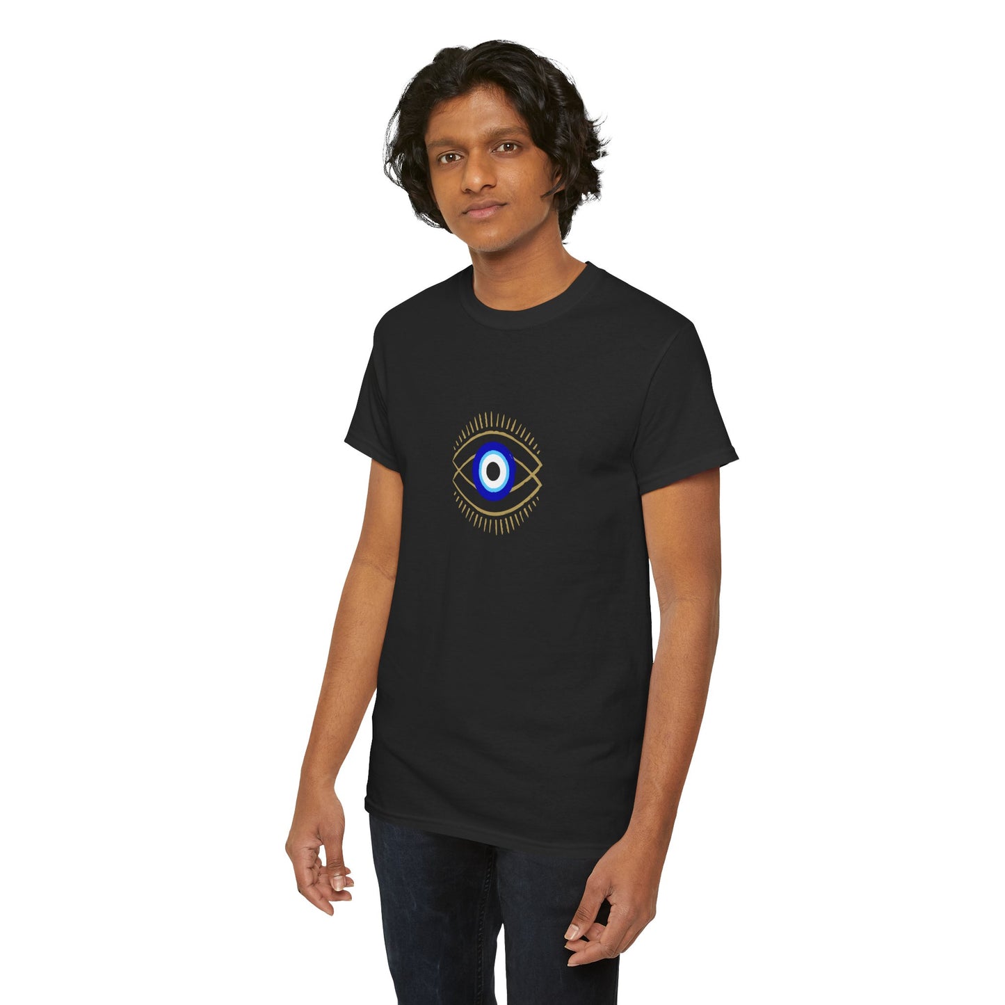 Evil Eye Graphic Tee – Unisex Casual Cotton T-Shirt | Protect Your Energy Shirt, Positive Vibes Apparel, Spiritual Gift - Wolf Aura Co