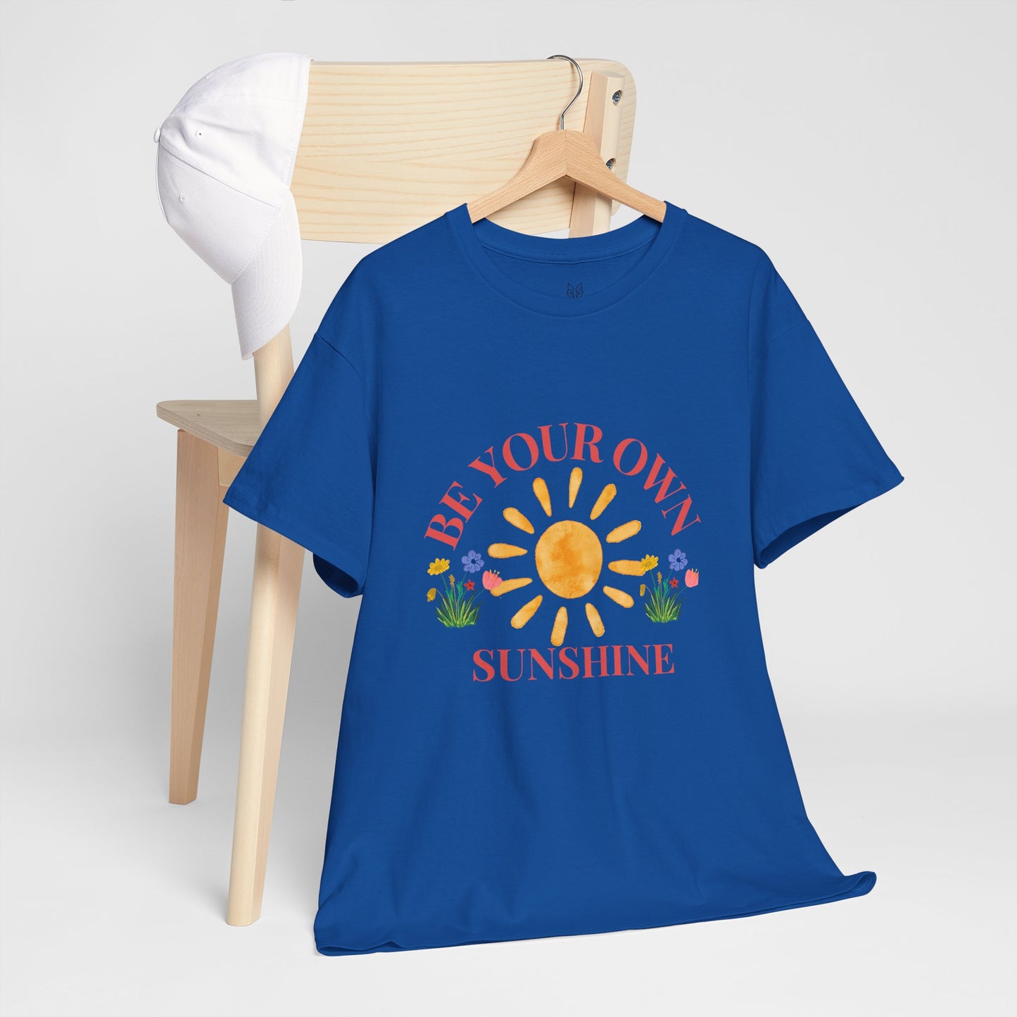 Be Your Own Sunshine Cotton T-Shirt – Positive Graphic Tee, Everyday Casual Wear, Uplifting Gift - Wolf Aura Co