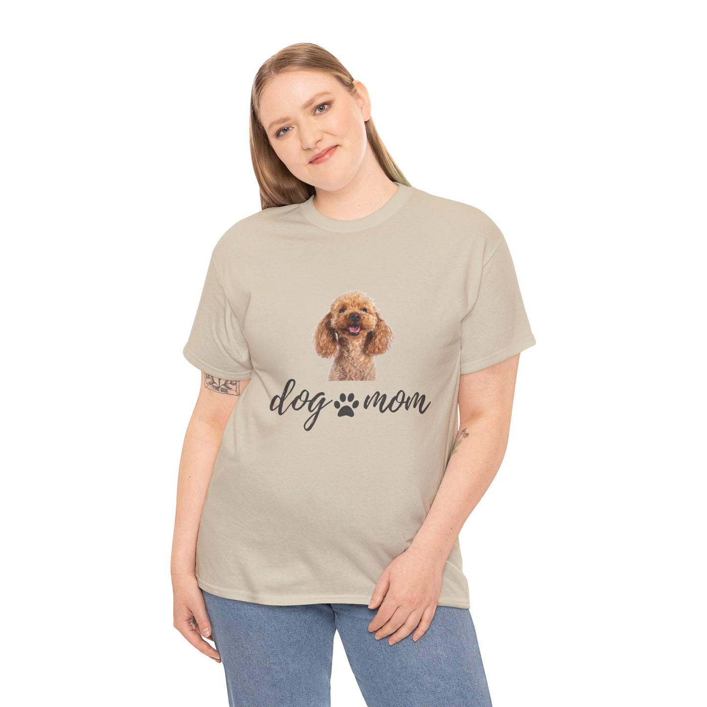 Dog Mom Cotton Tee – Casual &Comfy Gift for Pet Lovers | Wolf Aura
