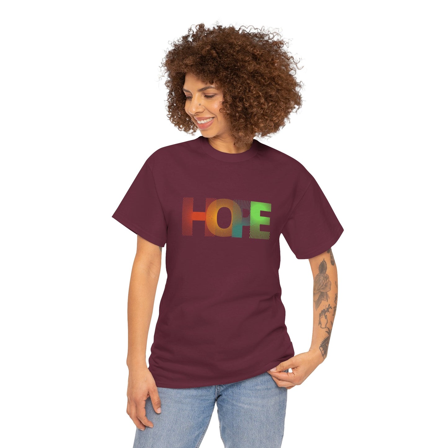 Unisex Hope Graphic Tee – Motivational Casual Wear - Wolf Aura Co