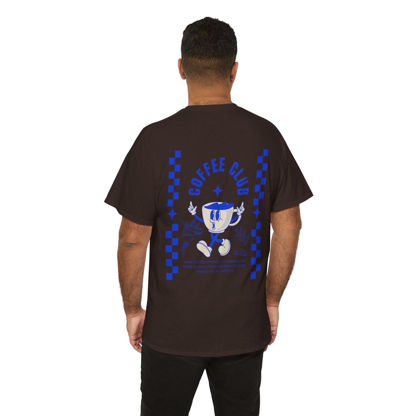 Coffee Club Cotton T-Shirt – Casual Graphic Tee, Coffee Lover Gift, Everyday Comfort - Wolf Aura Co