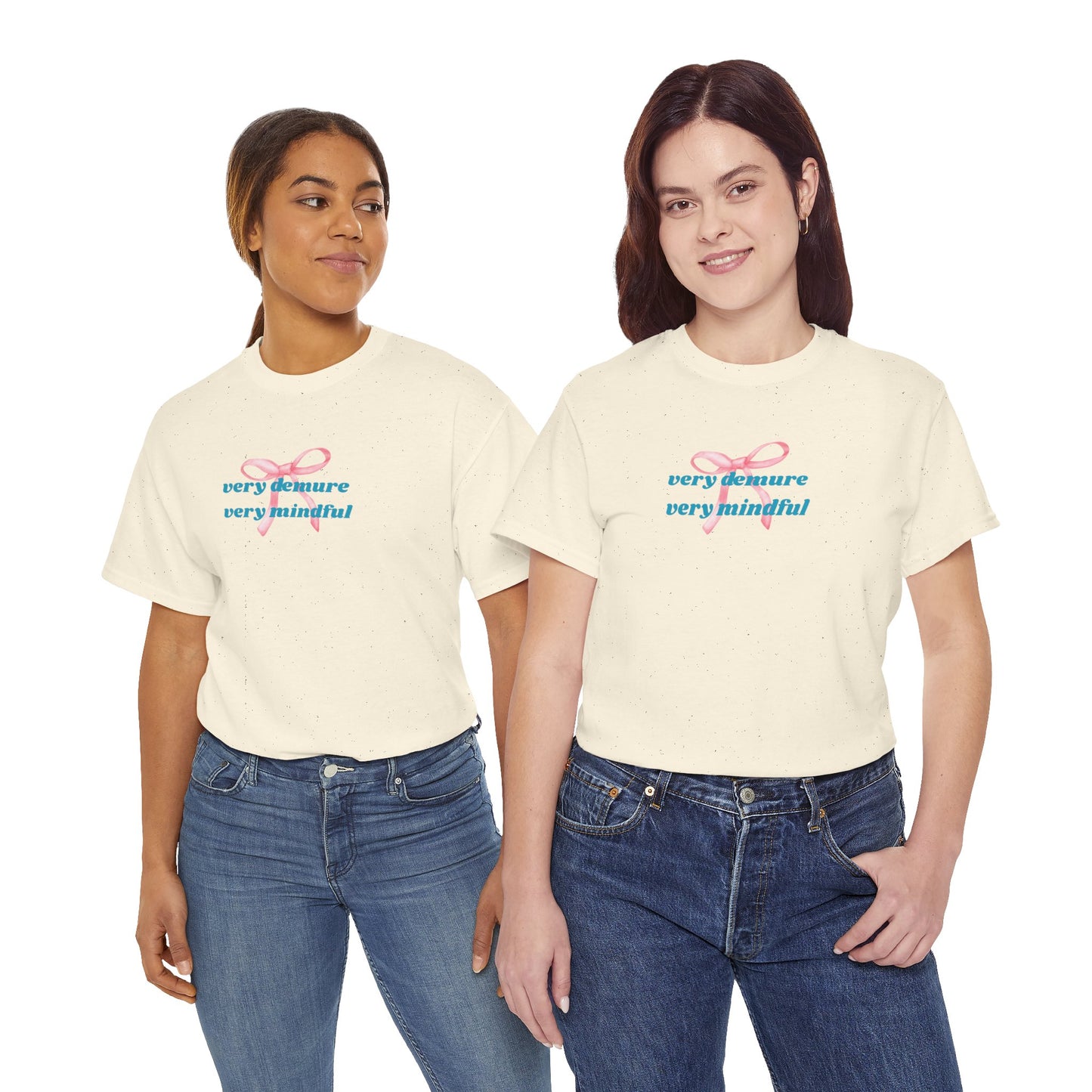Very Demure, Very Mindful Print Tee – Cozy & Stylish - Wolf Aura Co