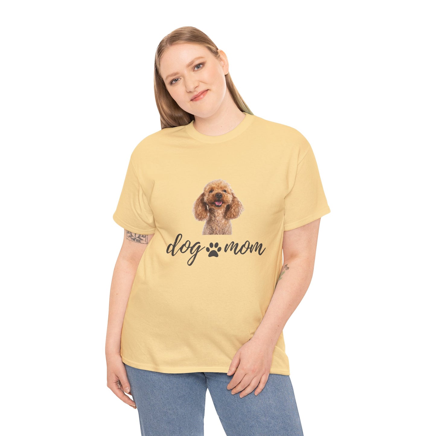 Dog Mom Cotton Tee – Casual &Comfy Gift for Pet Lovers | Wolf Aura