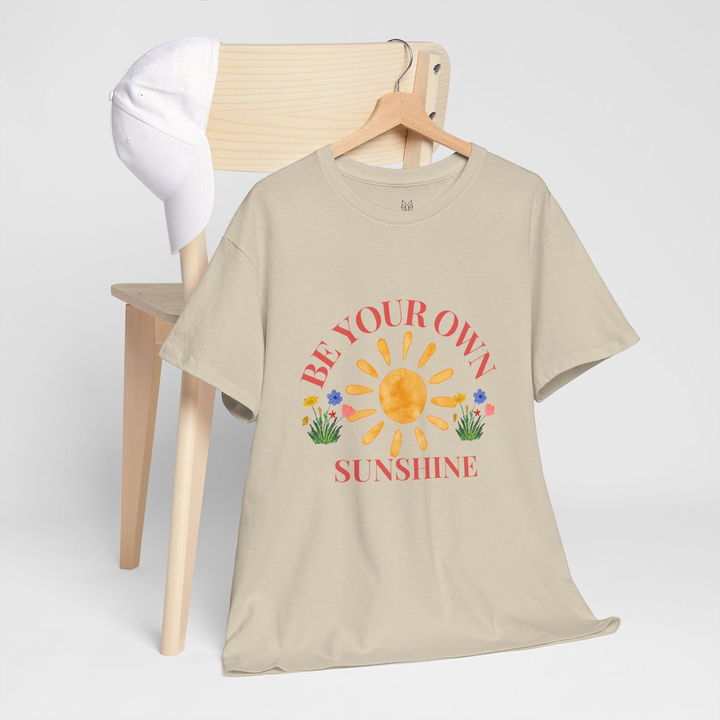 Be Your Own Sunshine Cotton T-Shirt – Positive Graphic Tee, Everyday Casual Wear, Uplifting Gift - Wolf Aura Co