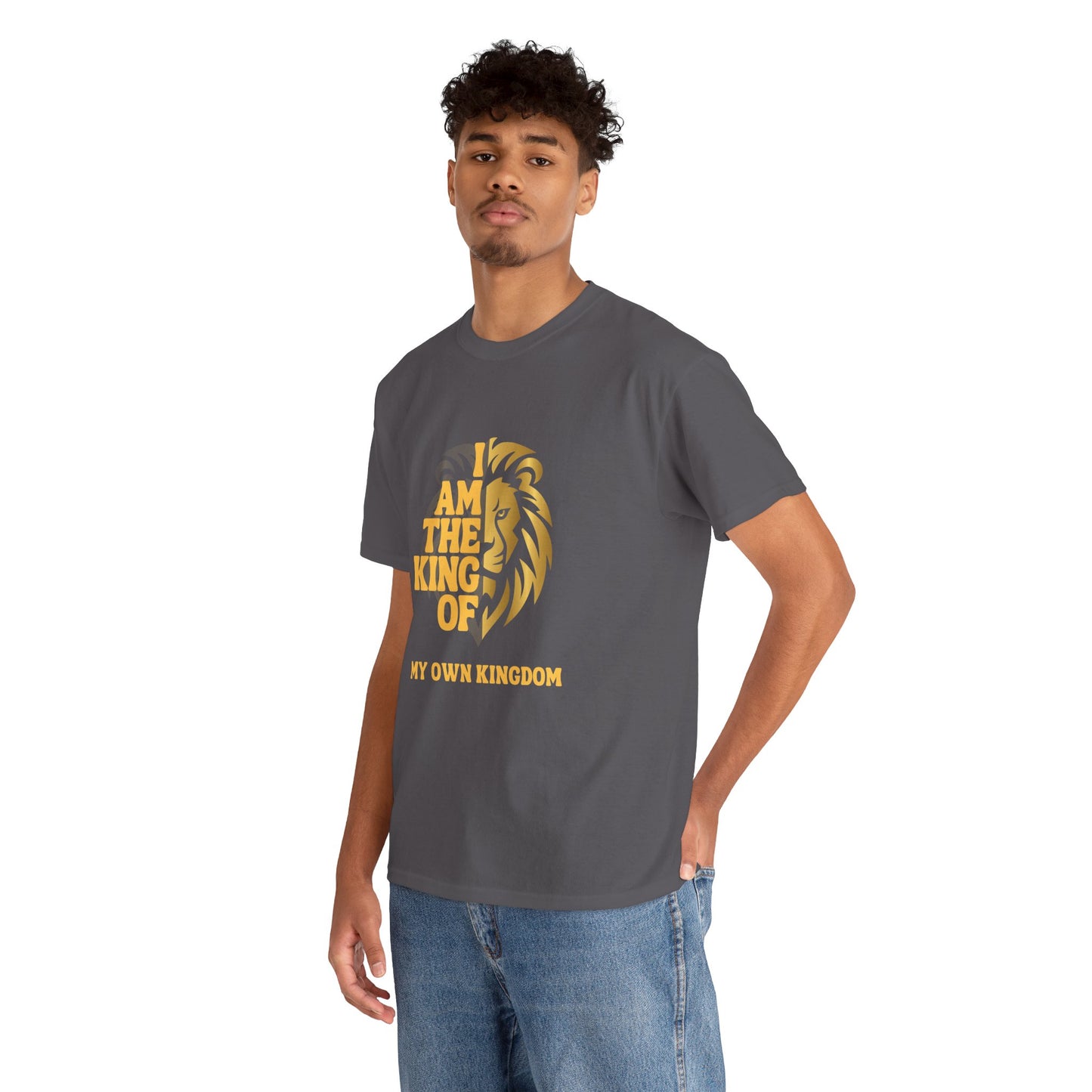 Lion Print Cotton T-Shirt – Fierce Graphic Tee, Casual Everyday Wear, Animal Lover Gift - Wolf Aura Co