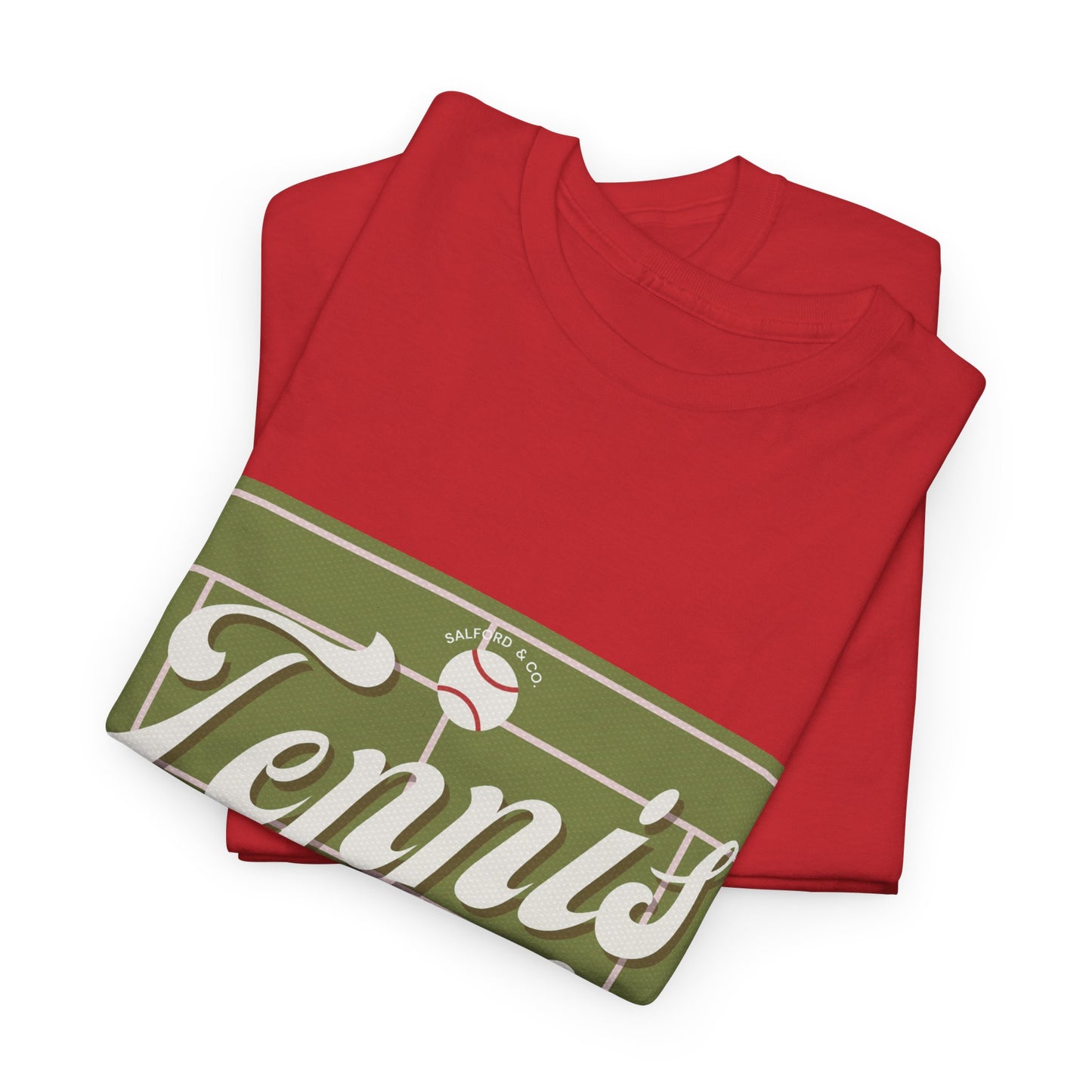 Tennis Print Tee - Unisex Cotton Tshirt for Sports Lovers