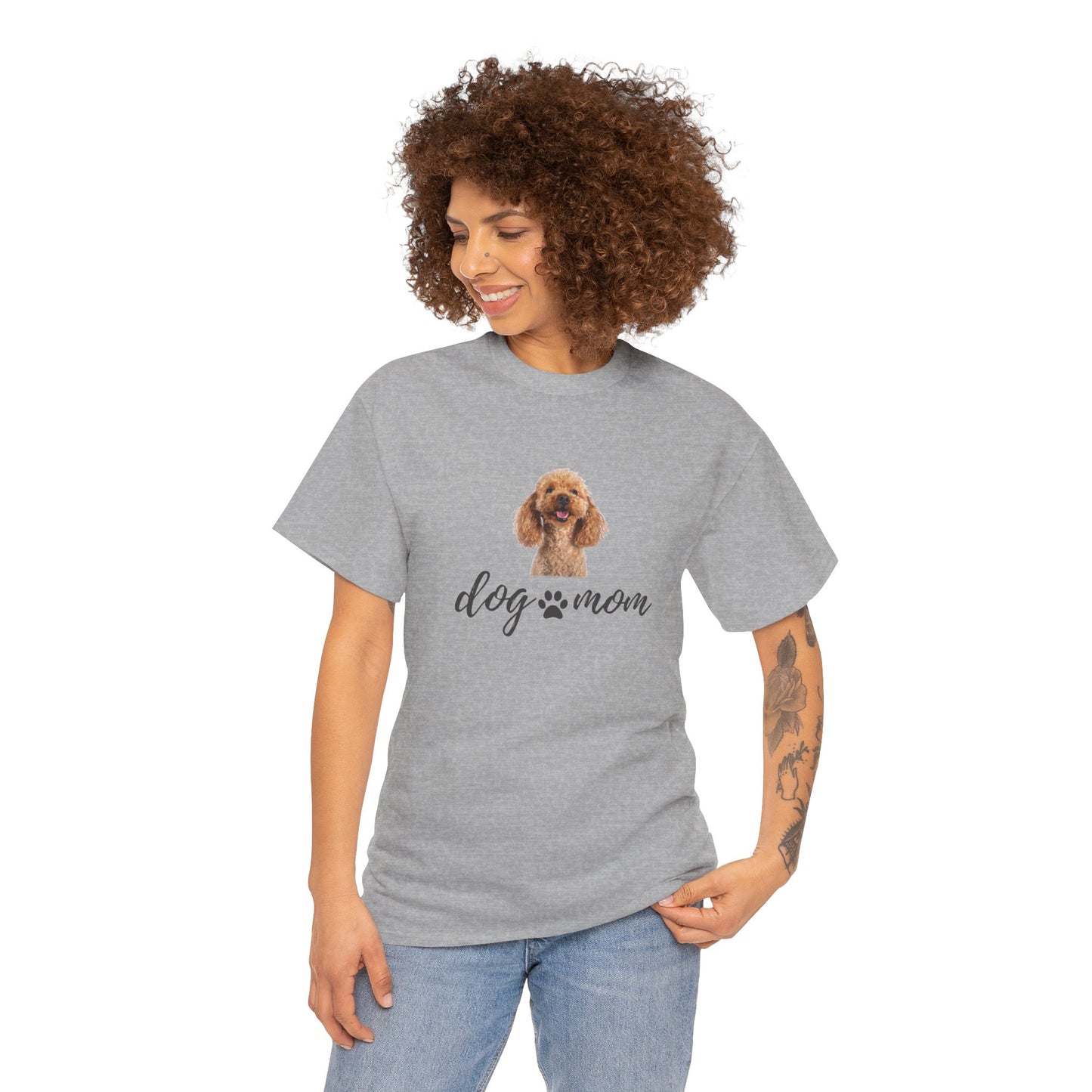 Dog Print Cotton T-Shirt – Cute Casual Tee for Dog Moms | Gift for Dog Lovers, Everyday Comfort, Pet Parent Apparel - Wolf Aura Co