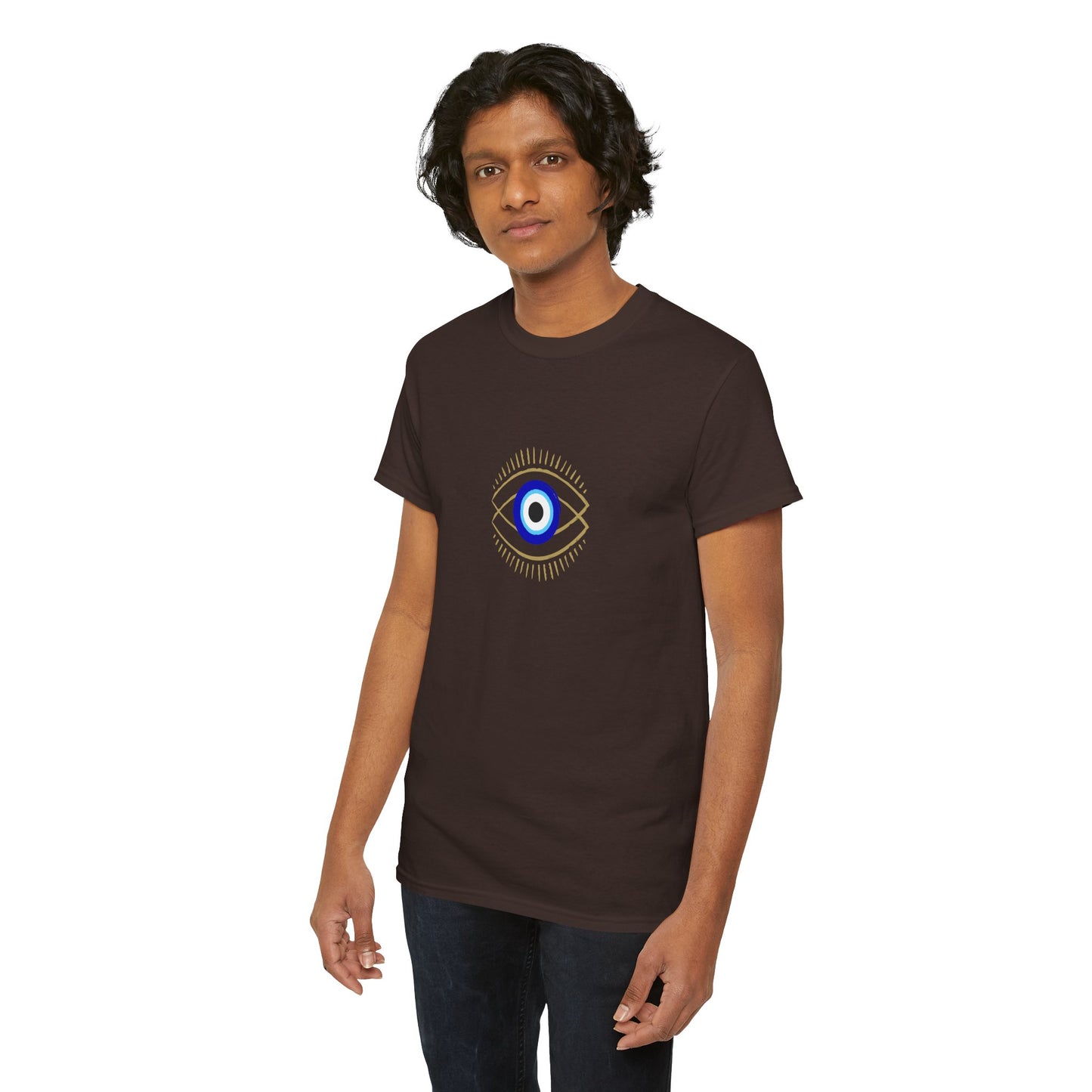 Evil Eye Graphic Tee – Unisex Casual Cotton T-Shirt | Protect Your Energy Shirt, Positive Vibes Apparel, Spiritual Gift - Wolf Aura Co