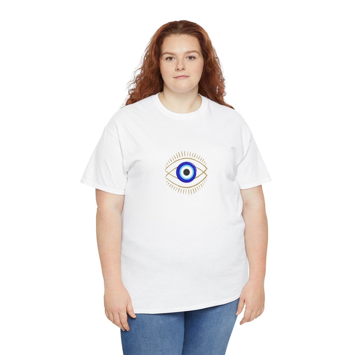 Evil Eye Graphic Tee – Unisex Casual Cotton T-Shirt | Protect Your Energy Shirt, Positive Vibes Apparel, Spiritual Gift - Wolf Aura Co