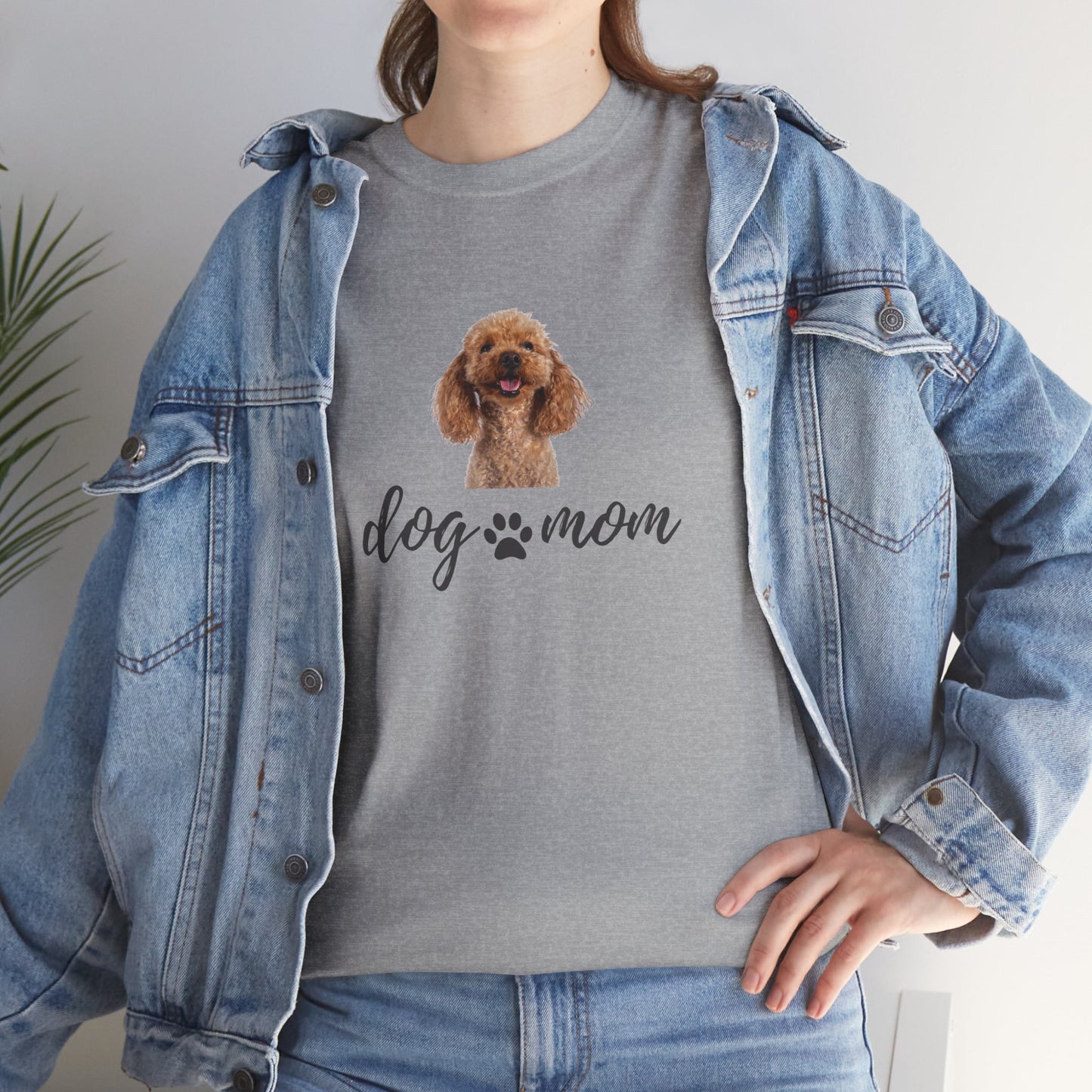 Dog Print Cotton T-Shirt – Cute Casual Tee for Dog Moms | Gift for Dog Lovers, Everyday Comfort, Pet Parent Apparel - Wolf Aura Co