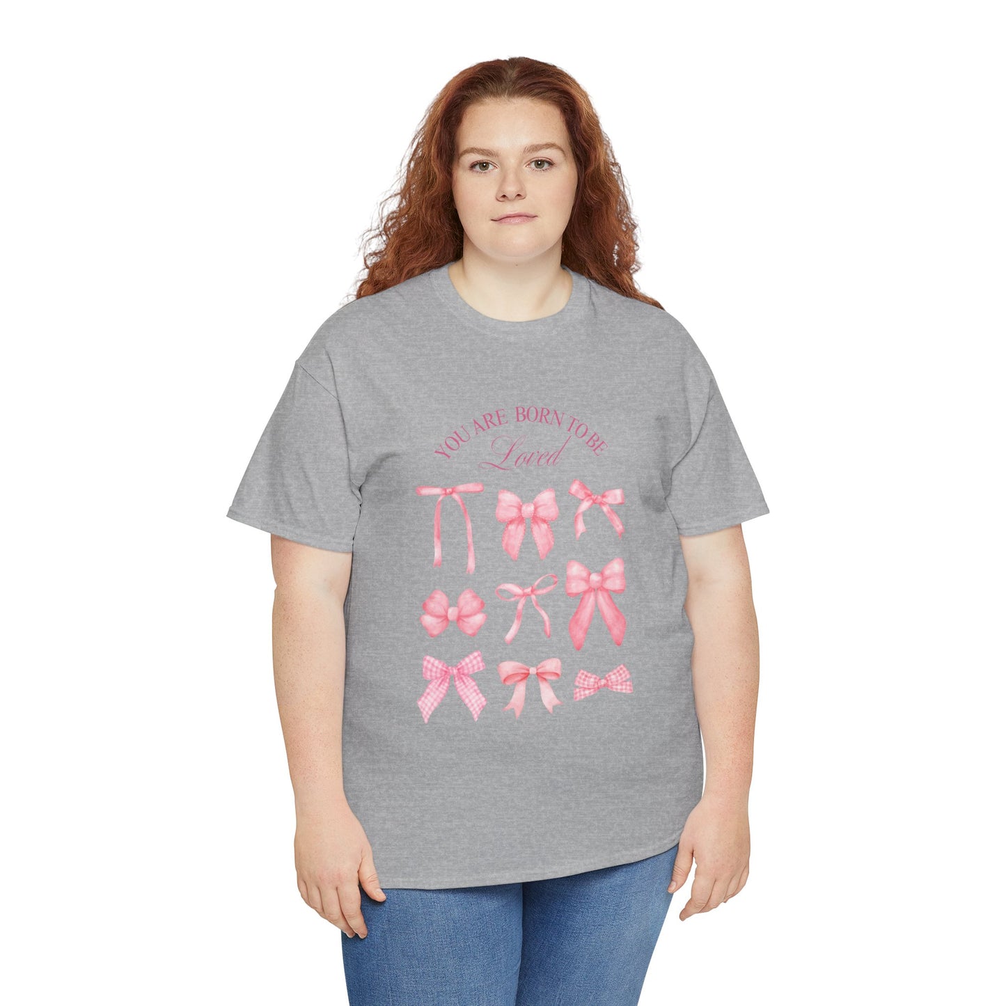 Cute Bow Cotton T-Shirt – Casual Graphic Tee, Everyday Comfort, Gift for Her - Wolf Aura Co
