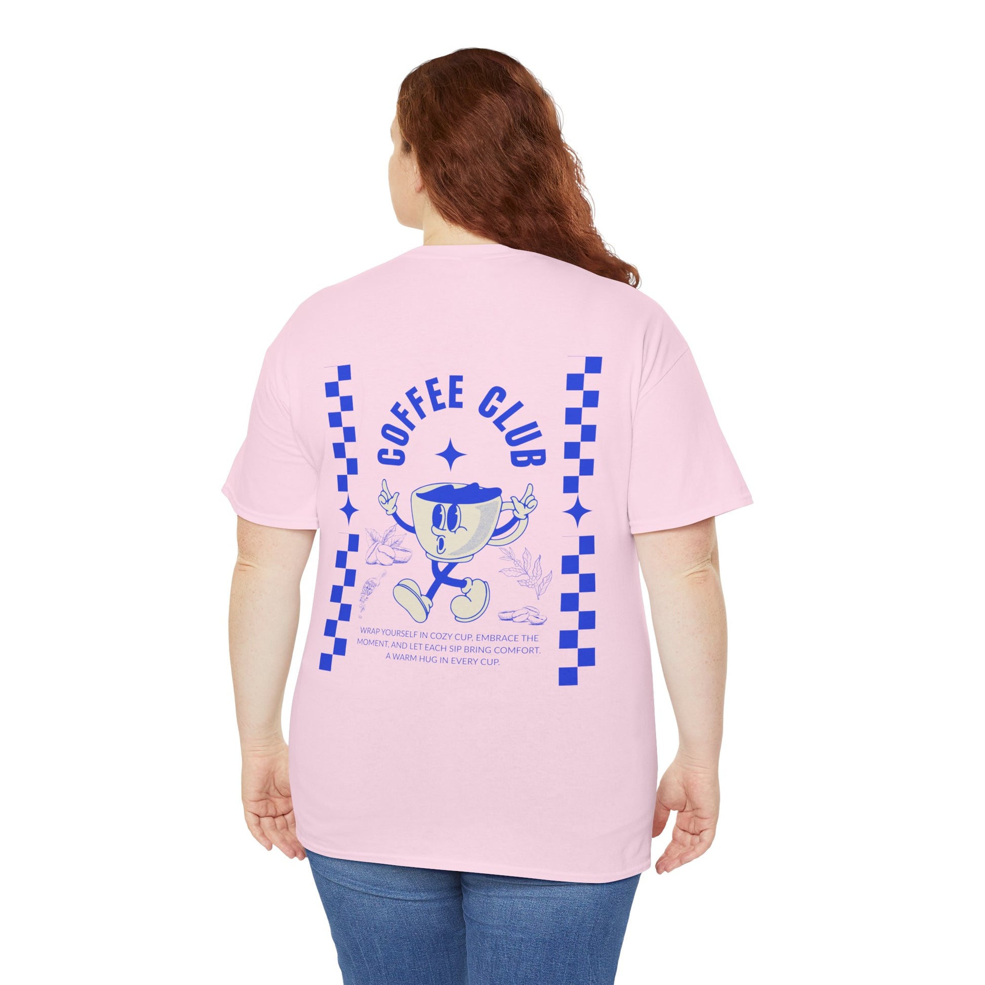Coffee Club Cotton T-Shirt – Casual Graphic Tee, Coffee Lover Gift, Everyday Comfort - Wolf Aura Co