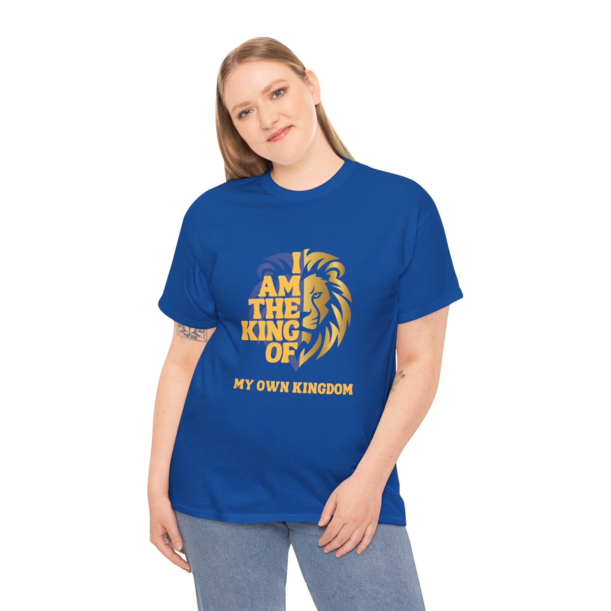 Lion Print Cotton T-Shirt – Fierce Graphic Tee, Casual Everyday Wear, Animal Lover Gift - Wolf Aura Co