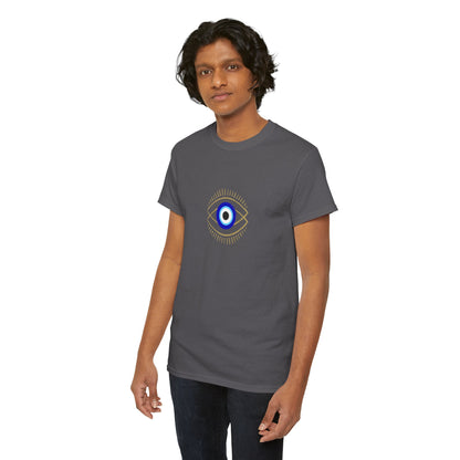 Evil Eye Graphic Tee – Unisex Casual Cotton T-Shirt | Protect Your Energy Shirt, Positive Vibes Apparel, Spiritual Gift - Wolf Aura Co