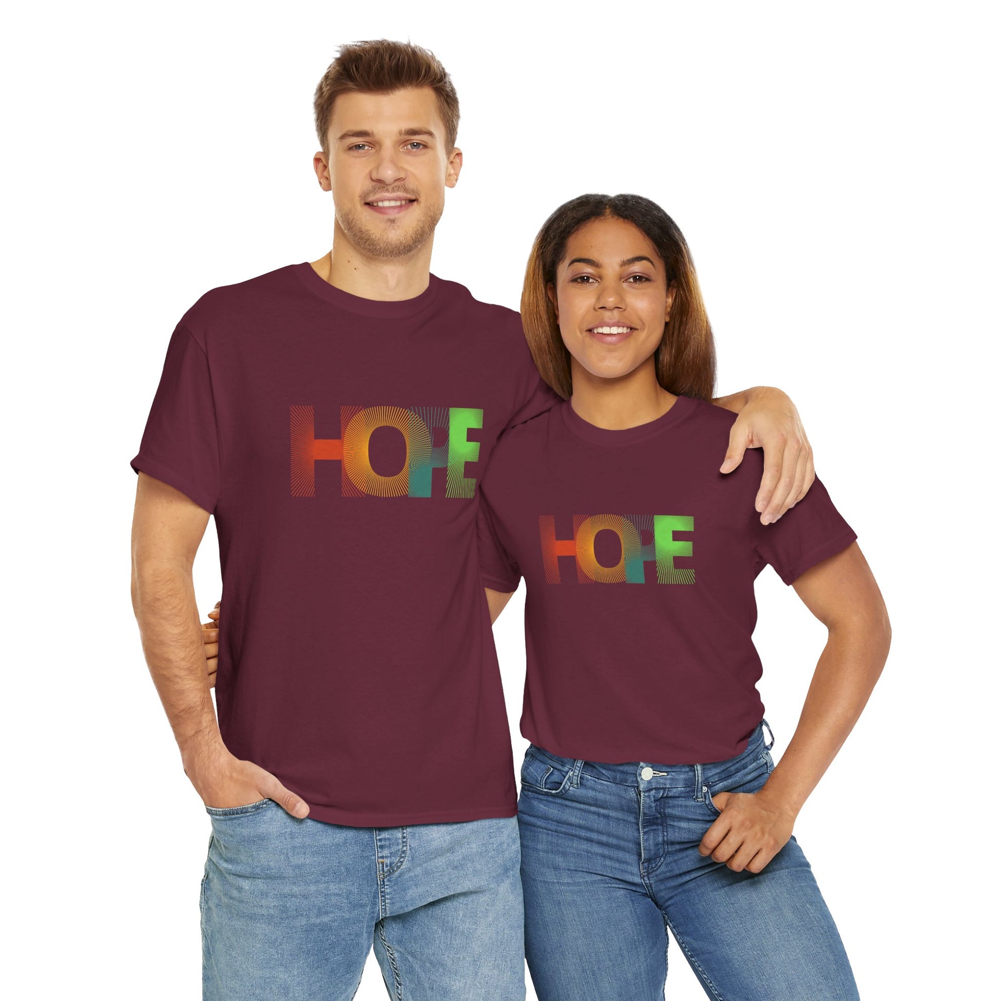 Unisex Hope Graphic Tee – Motivational Casual Wear - Wolf Aura Co
