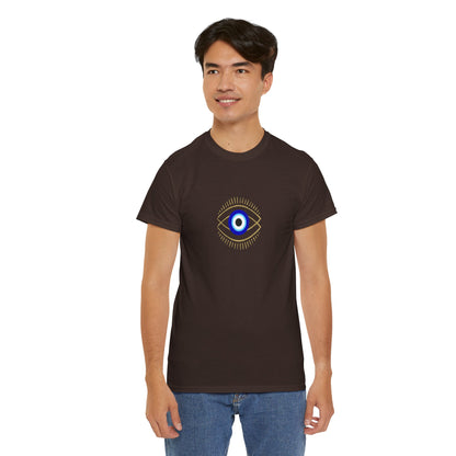 Evil Eye Graphic Tee – Unisex Casual Cotton T-Shirt | Protect Your Energy Shirt, Positive Vibes Apparel, Spiritual Gift - Wolf Aura Co