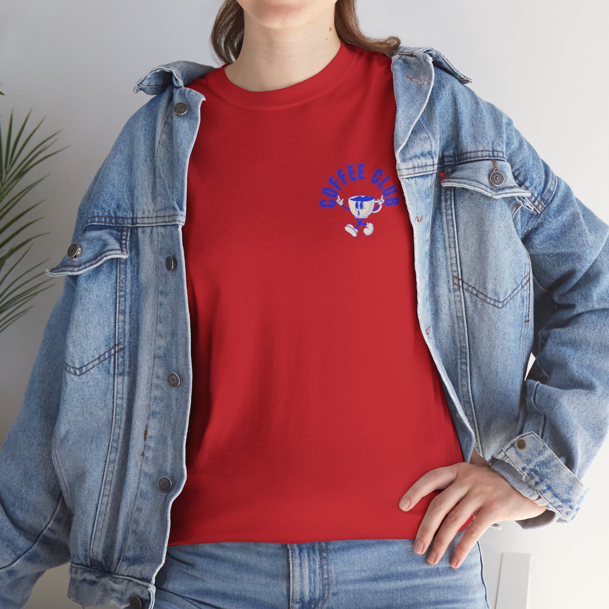 Coffee Club Cotton T-Shirt – Casual Graphic Tee, Coffee Lover Gift, Everyday Comfort - Wolf Aura Co